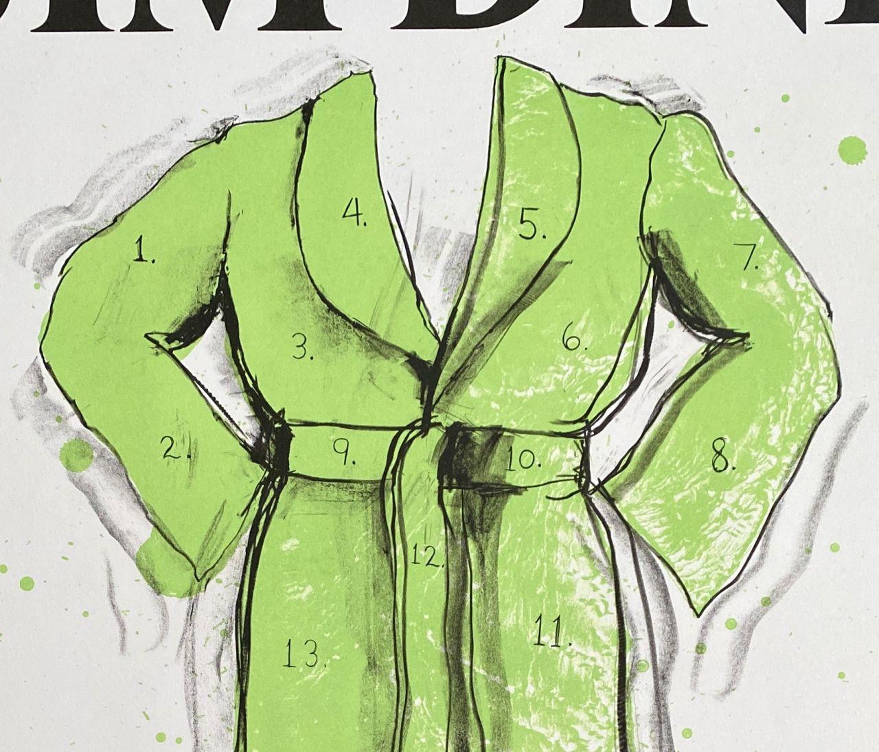Le manteau vert - Lithographie originale signée à la main au crayon - Pop Art Print par Jim Dine