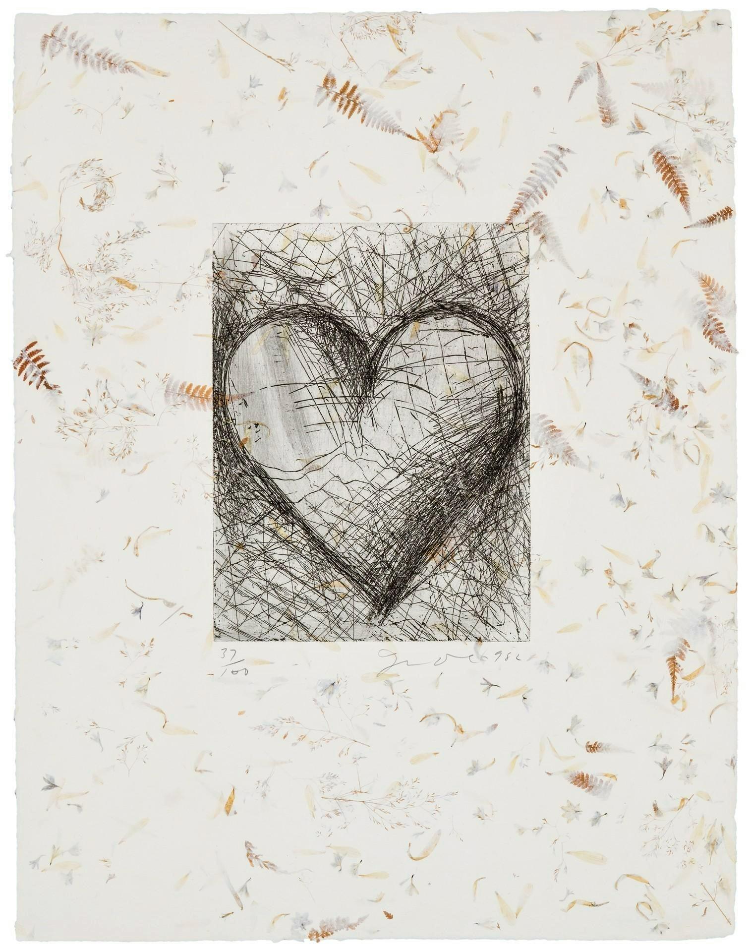 Jim Dine Figurative Print - The Jewish Heart