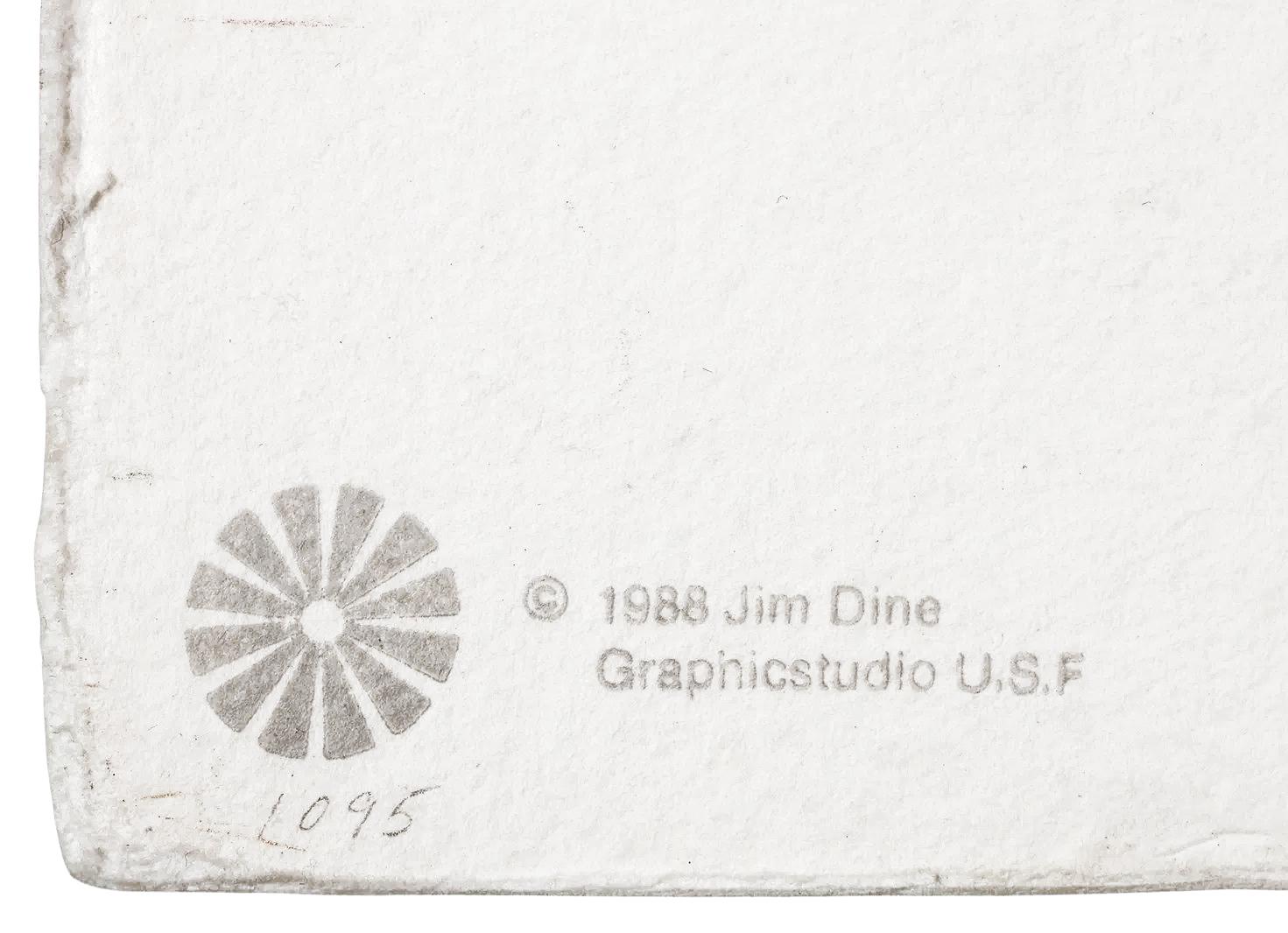 The Mead of Poetry #1 (grande xilografia incorniciata e firmata a mano) - Figurative Print Grigio di Jim Dine