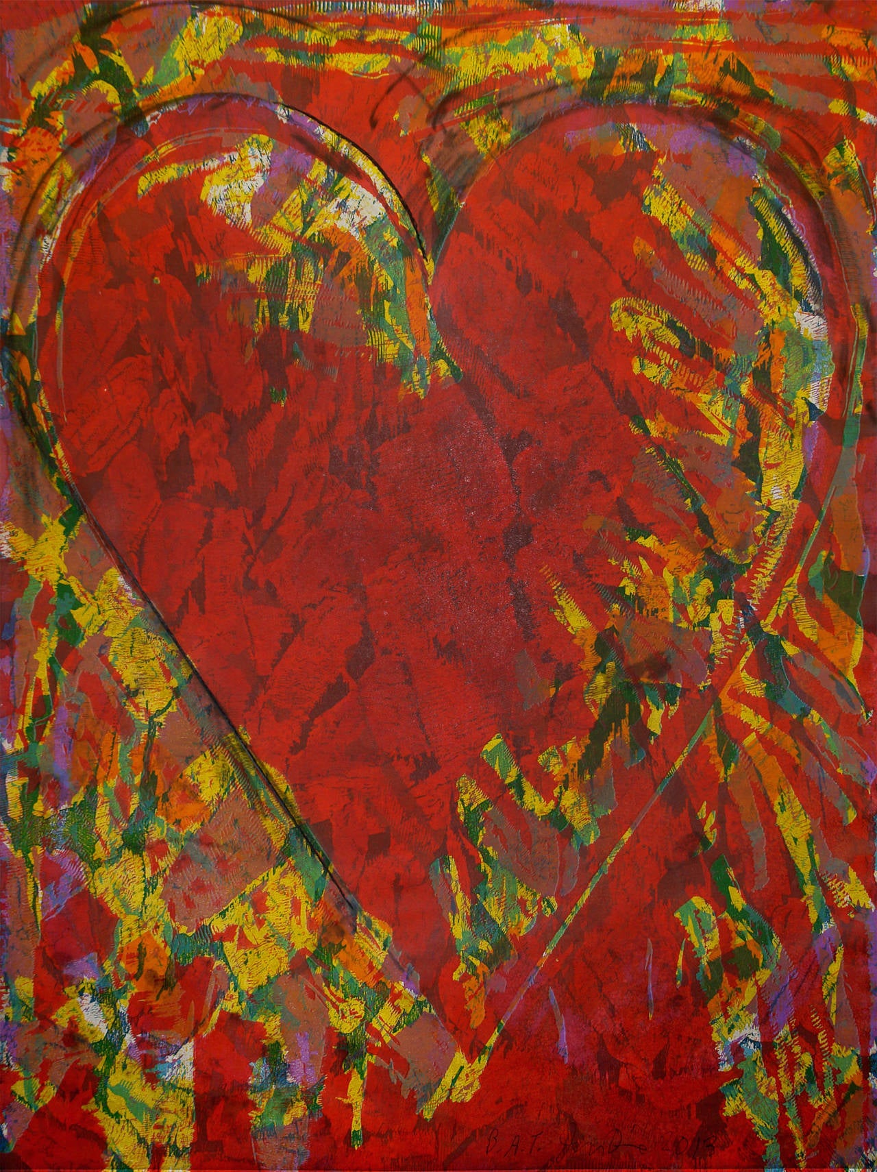 Jim Dine Abstract Print - The New Building