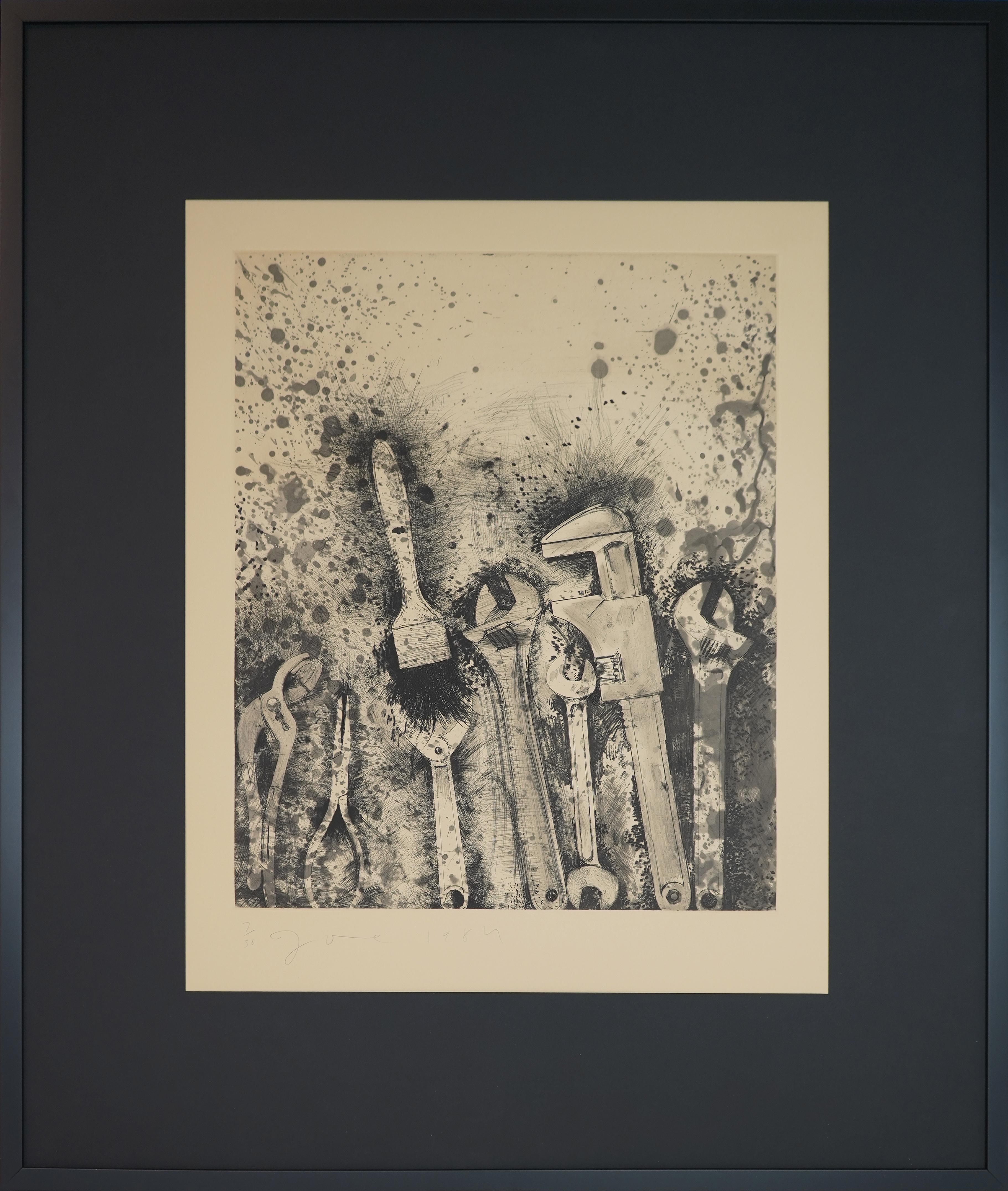 Jim Dine Abstract Print - The New French Tools 3 (For Pep)