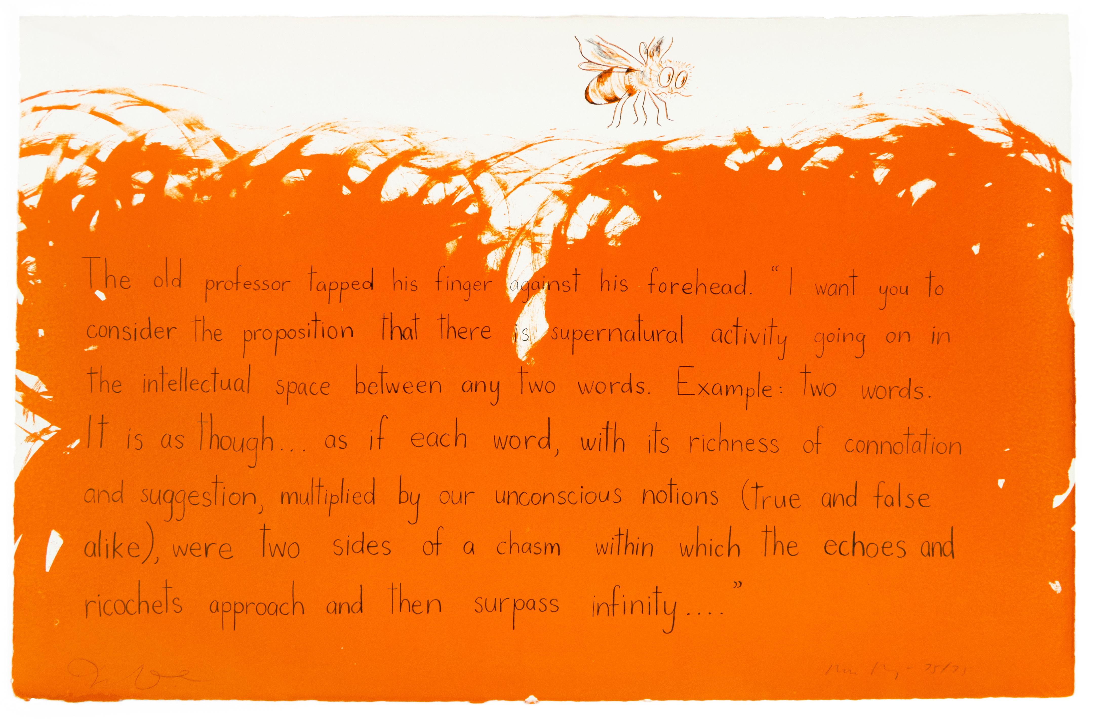 The Old Professor (Oo La La) Jim Dine lithograph and Ron Padgett poetry
