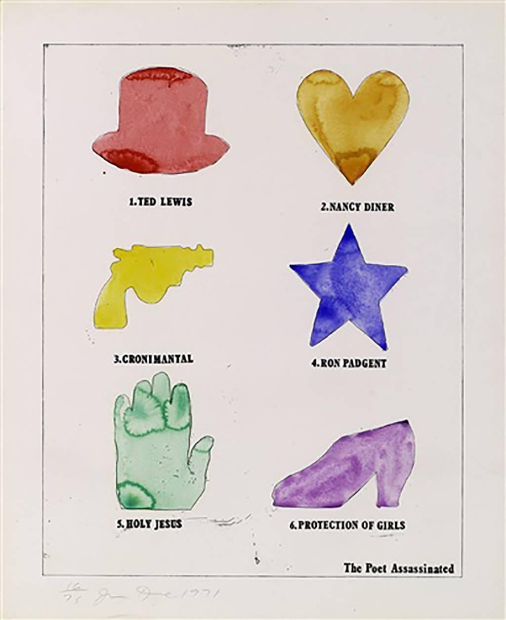 The Poet Assassinated - Print by Jim Dine