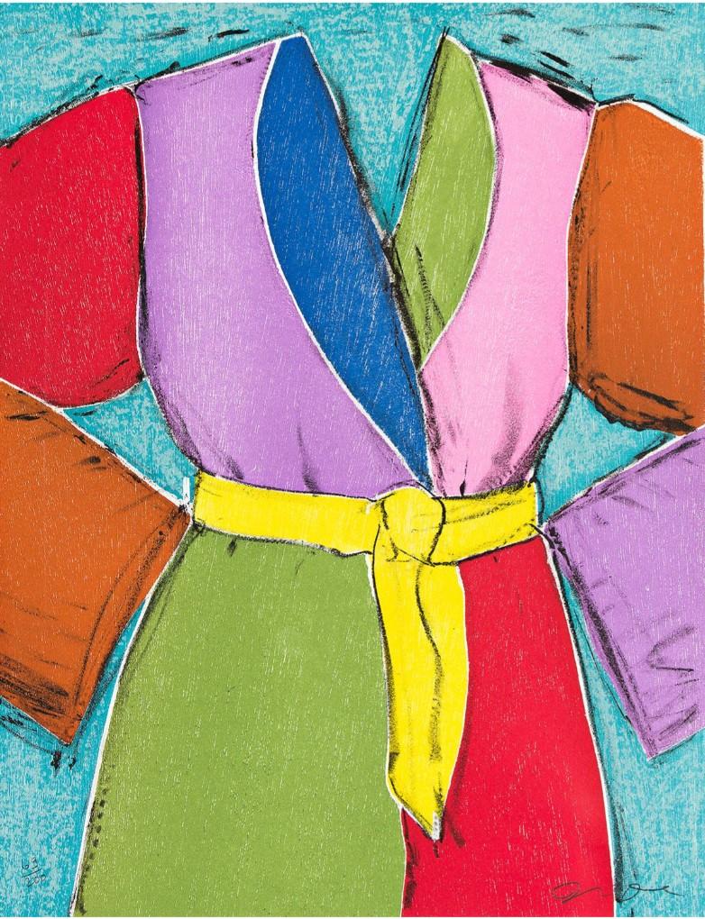 Jim Dine Figurative Print - The Yellow Belt