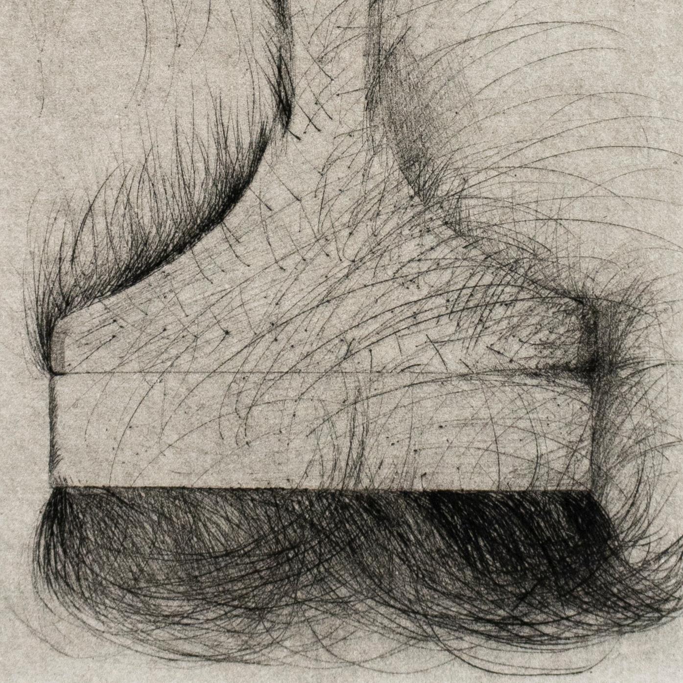 Tool Drypoint : Peinture au pinceau de Jim Dine, esquisse de nature morte à l'outil en noir et blanc en vente 2
