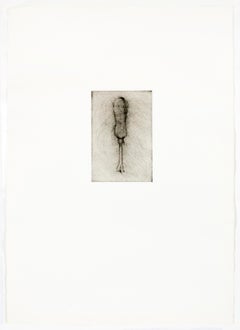 Tool drypoint: Weed puller by Jim Dine, black and white tool still life sketch