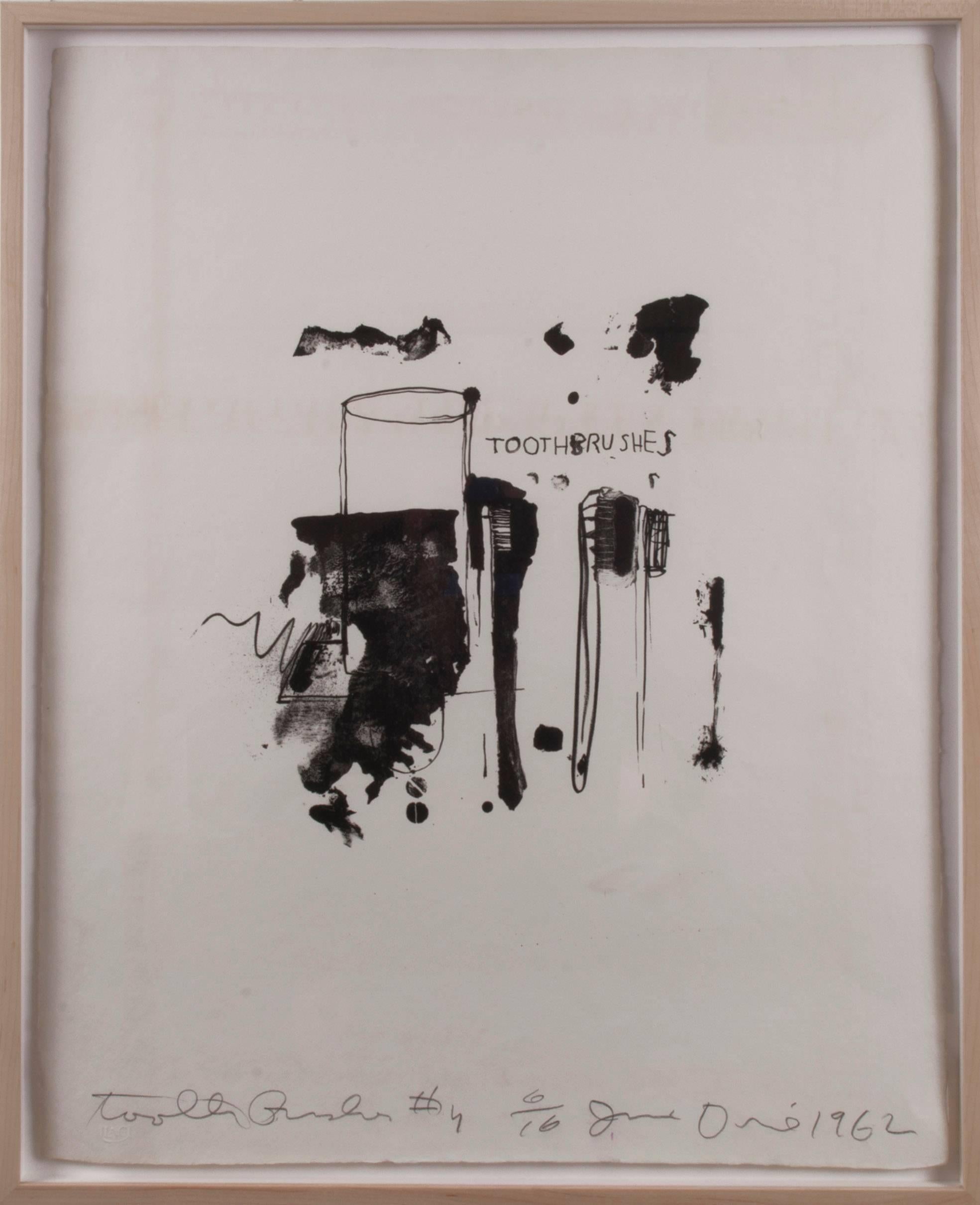 Jim Dine Still-Life Print - Toothbrush #4