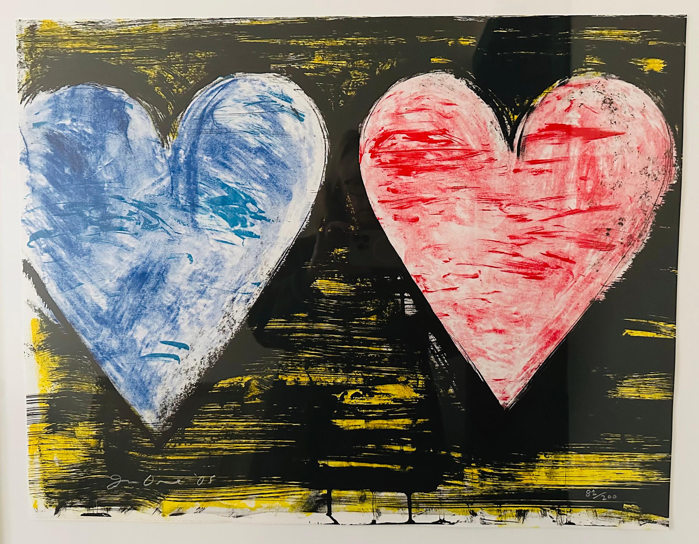Two Hearts at Sunset, Ed. 82/200 - Print by Jim Dine