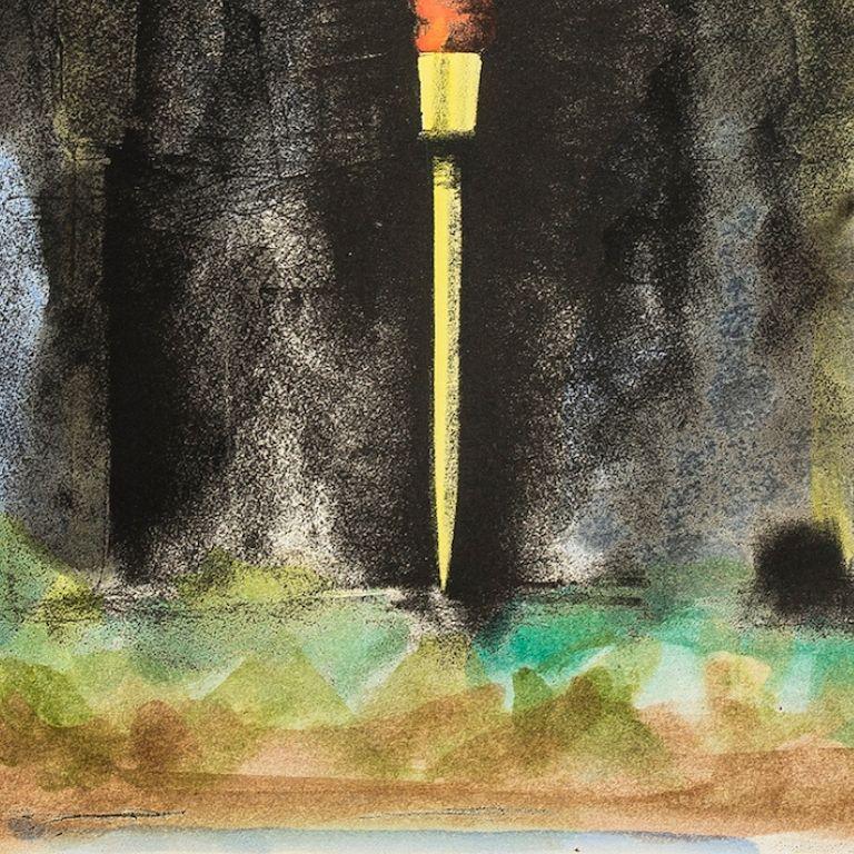 Untitled [Awl], 1973-89
Jim Dine

Lithograph with extensive hand-colouring in acrylic, on German Etching Deluxe wove paper
Signed, dated and numbered from the edition of 18 in pencil
From Ten Hand-Colored Winter Tools II
Printed by Petersburg Press,