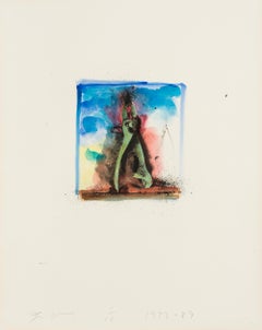 Untitled [Pliers] -- Print, Lithograph, Hand-coloured, Tools by Jim Dine