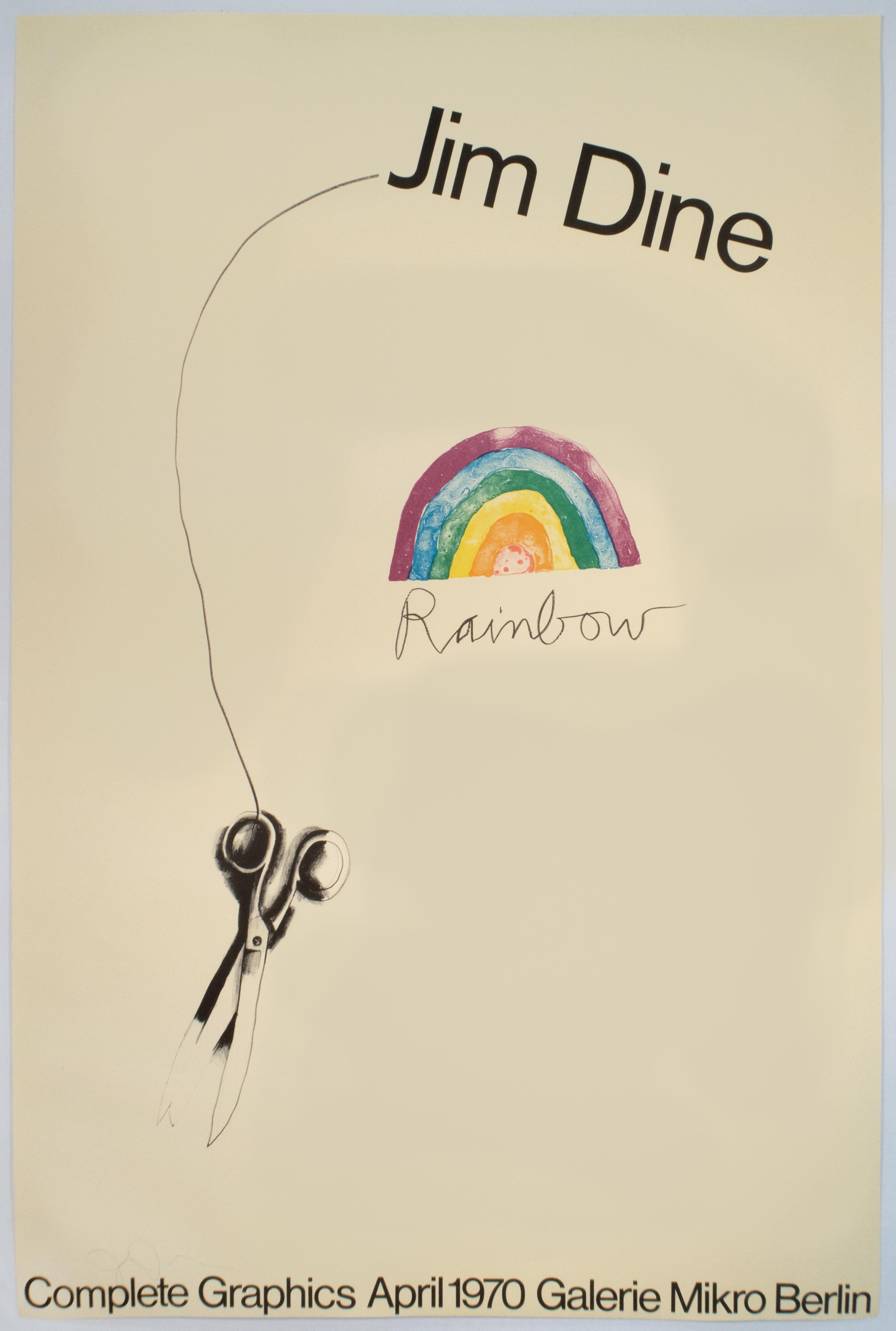 Vintage Jim Dine Signed poster Complete Graphics Galerie Mikro 1970 rainbow pop