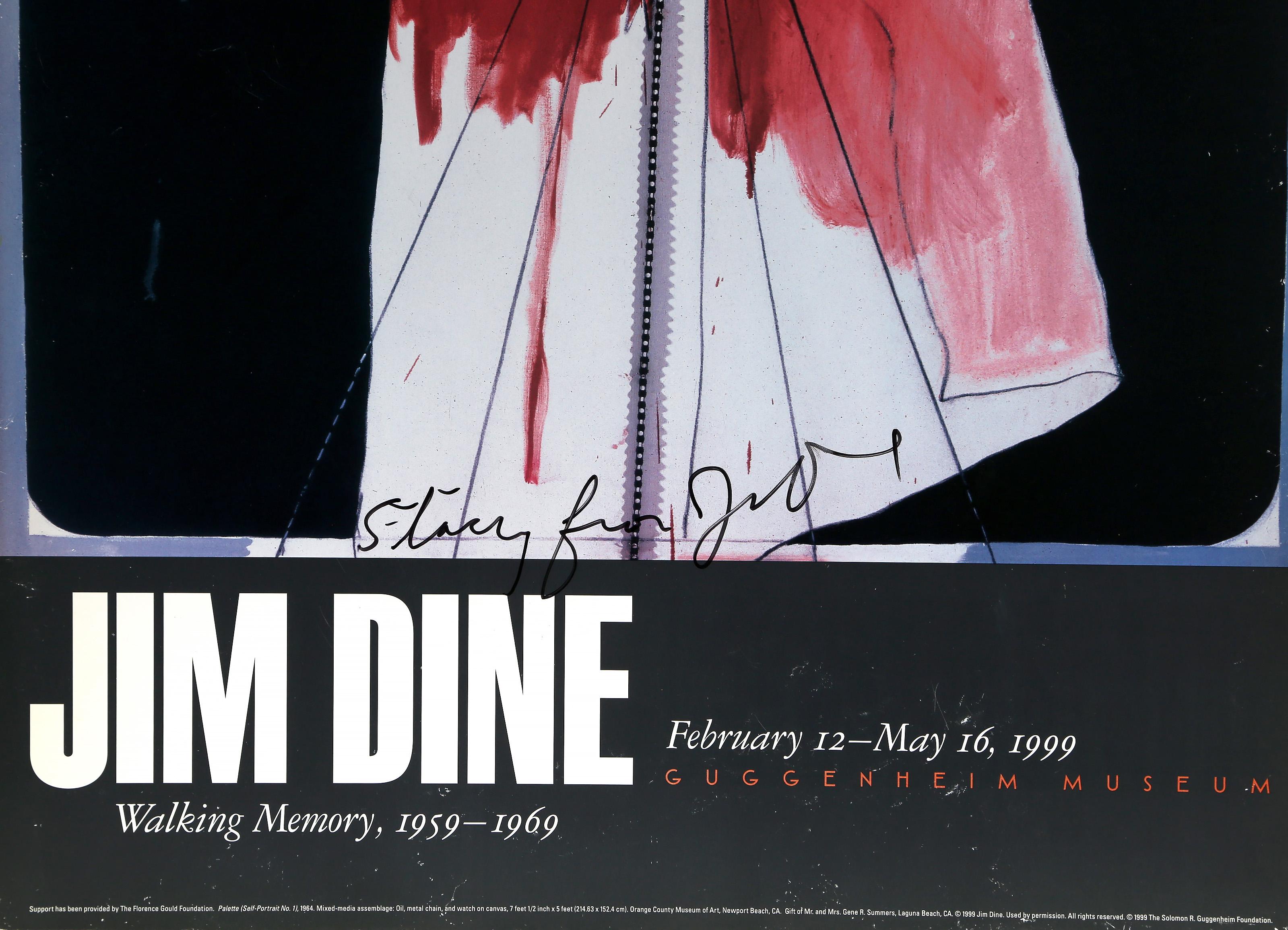 Walking Memory Guggenheim Exhibition Poster, Modern Poster by Jim Dine For Sale 1