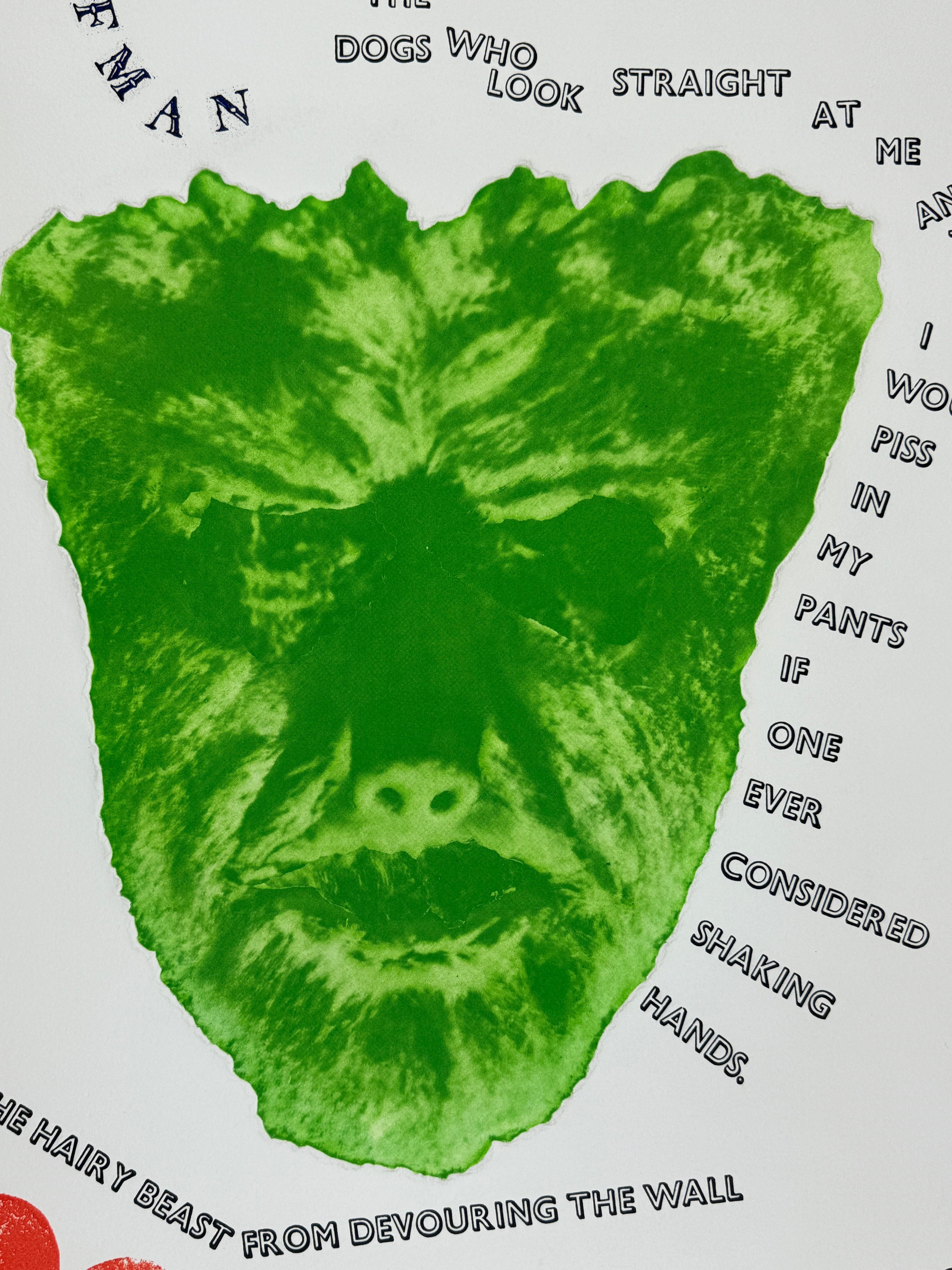 Wall (The Wolfman) by Jim Dine vintage retro monster cinema with king kong For Sale 1