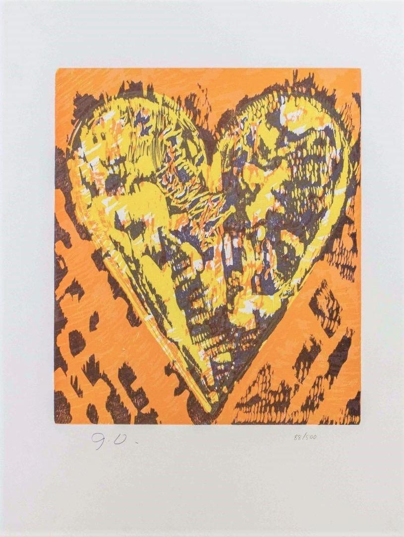 Jim Dine Figurative Print - Woodcut Heart