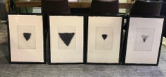 Set di quattro acqueforti Pop Art firmate da Jim Dine "Four Kinds of Pubic Hair", 1971