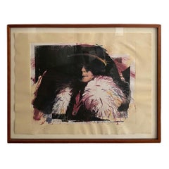 Jim Dine Grabado al aguatinta firmado y coloreado a mano de Hombre misterioso Jim Dine Grabado al aguatinta firmado y coloreado a mano de Hombre misterioso