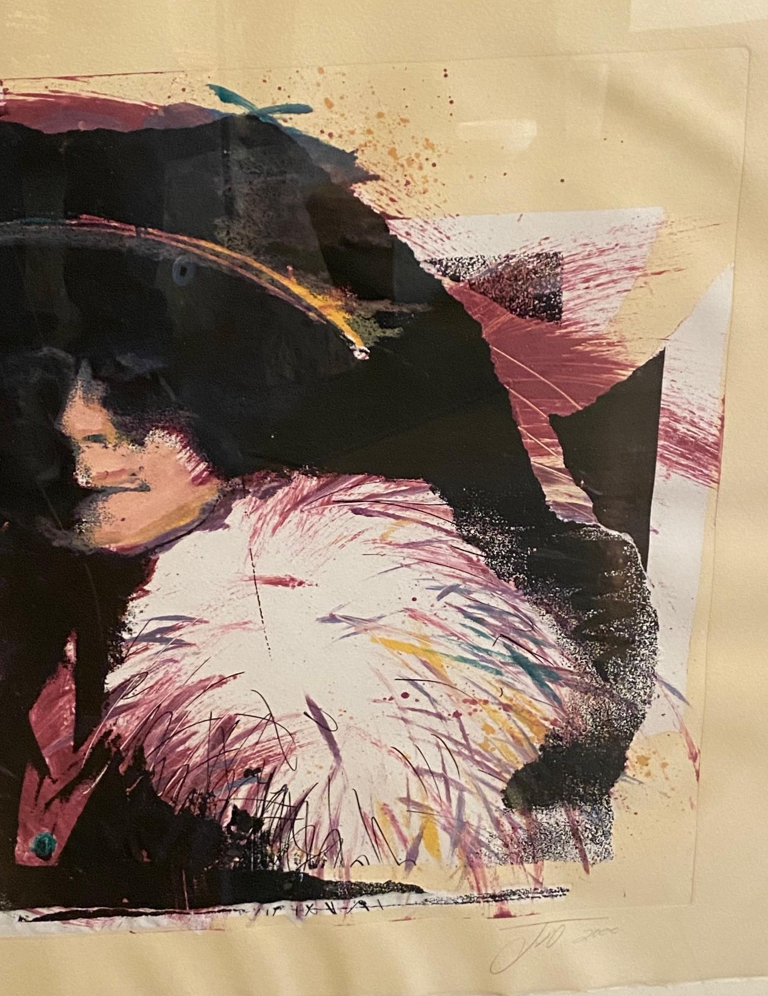 Jim Dine Grabado al aguatinta firmado y coloreado a mano de Hombre misterioso en venta 5
