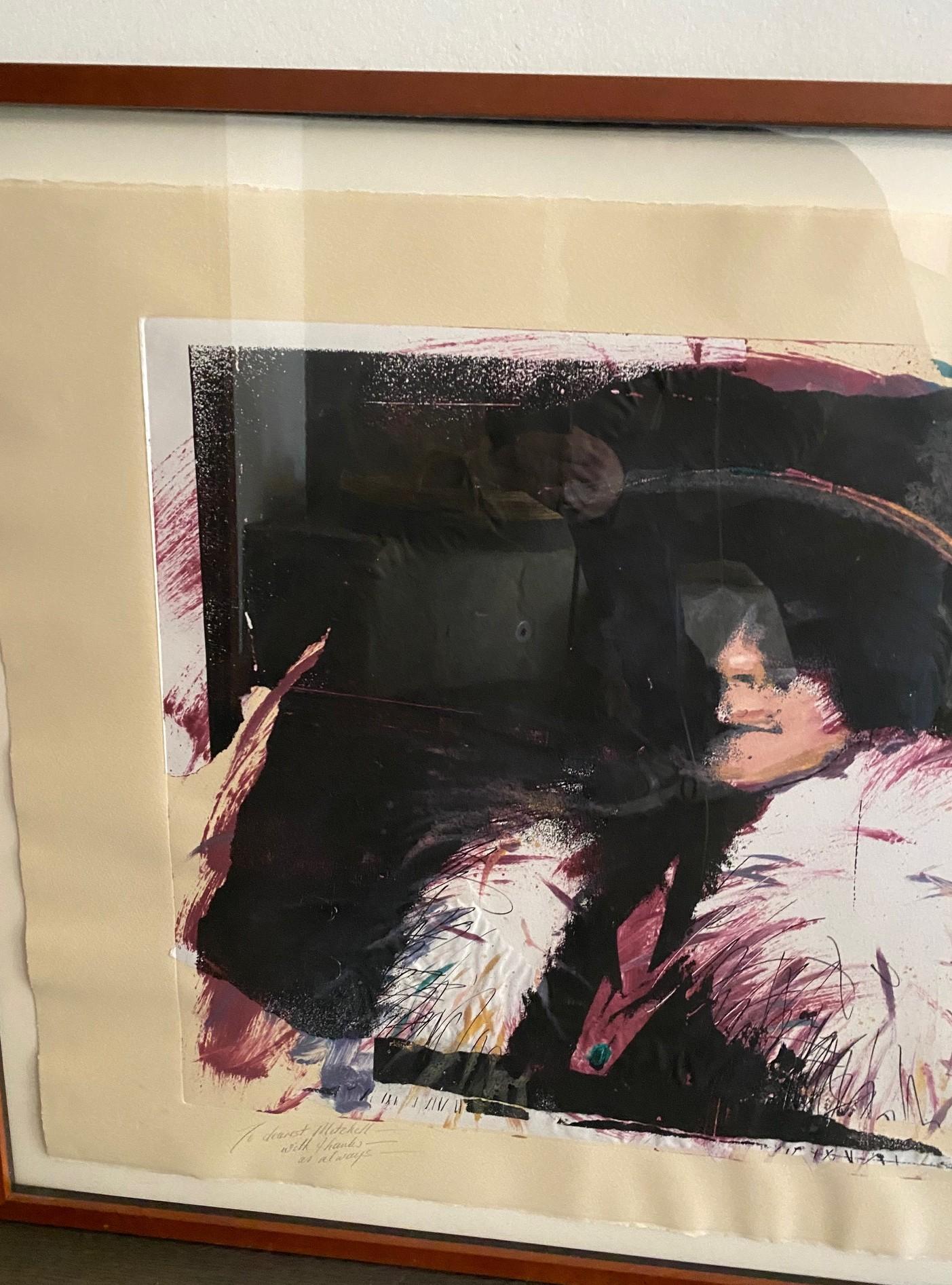 Jim Dine Grabado al aguatinta firmado y coloreado a mano de Hombre misterioso Estadounidense en venta