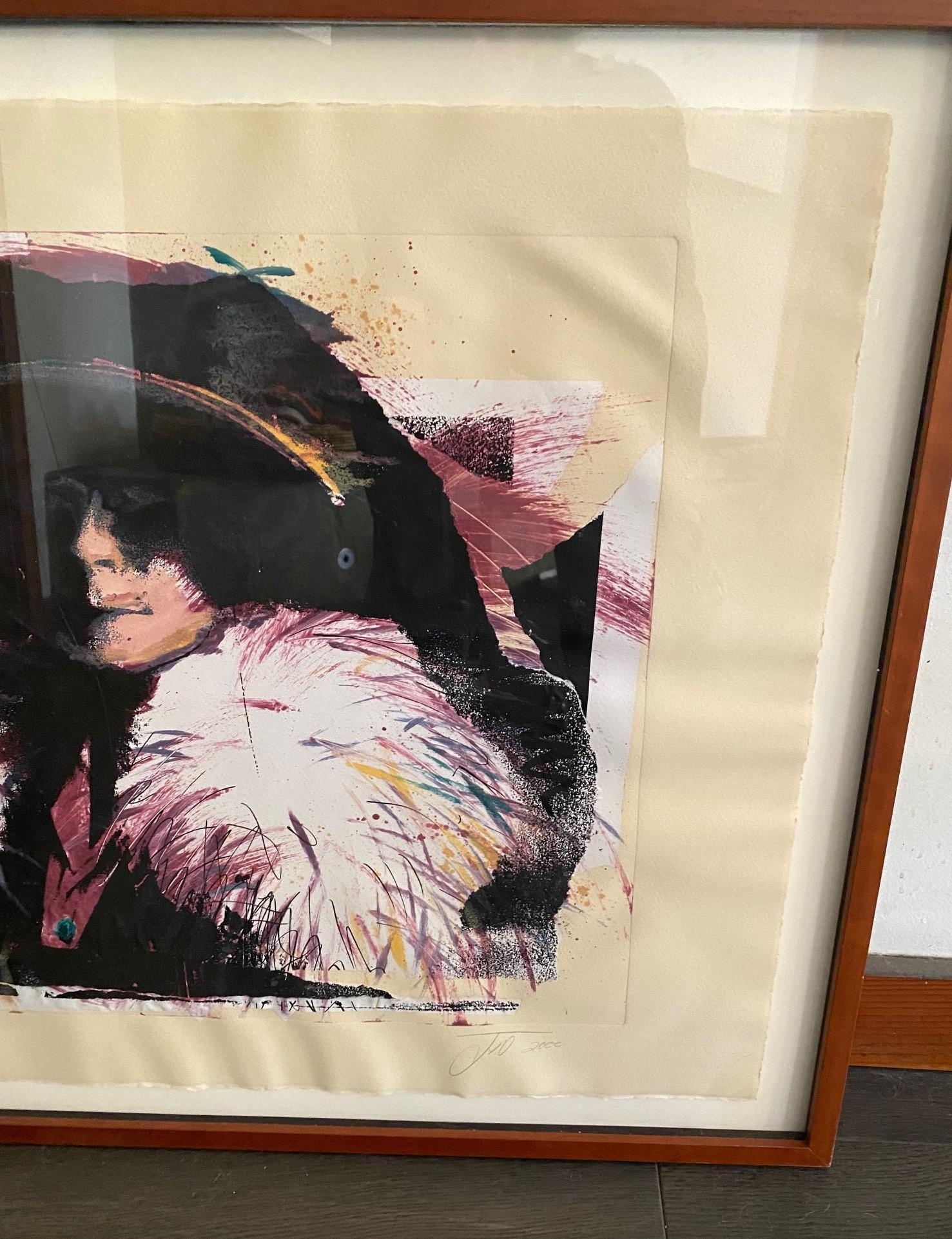 Jim Dine Grabado al aguatinta firmado y coloreado a mano de Hombre misterioso en Bueno estado para la venta en Studio City, CA