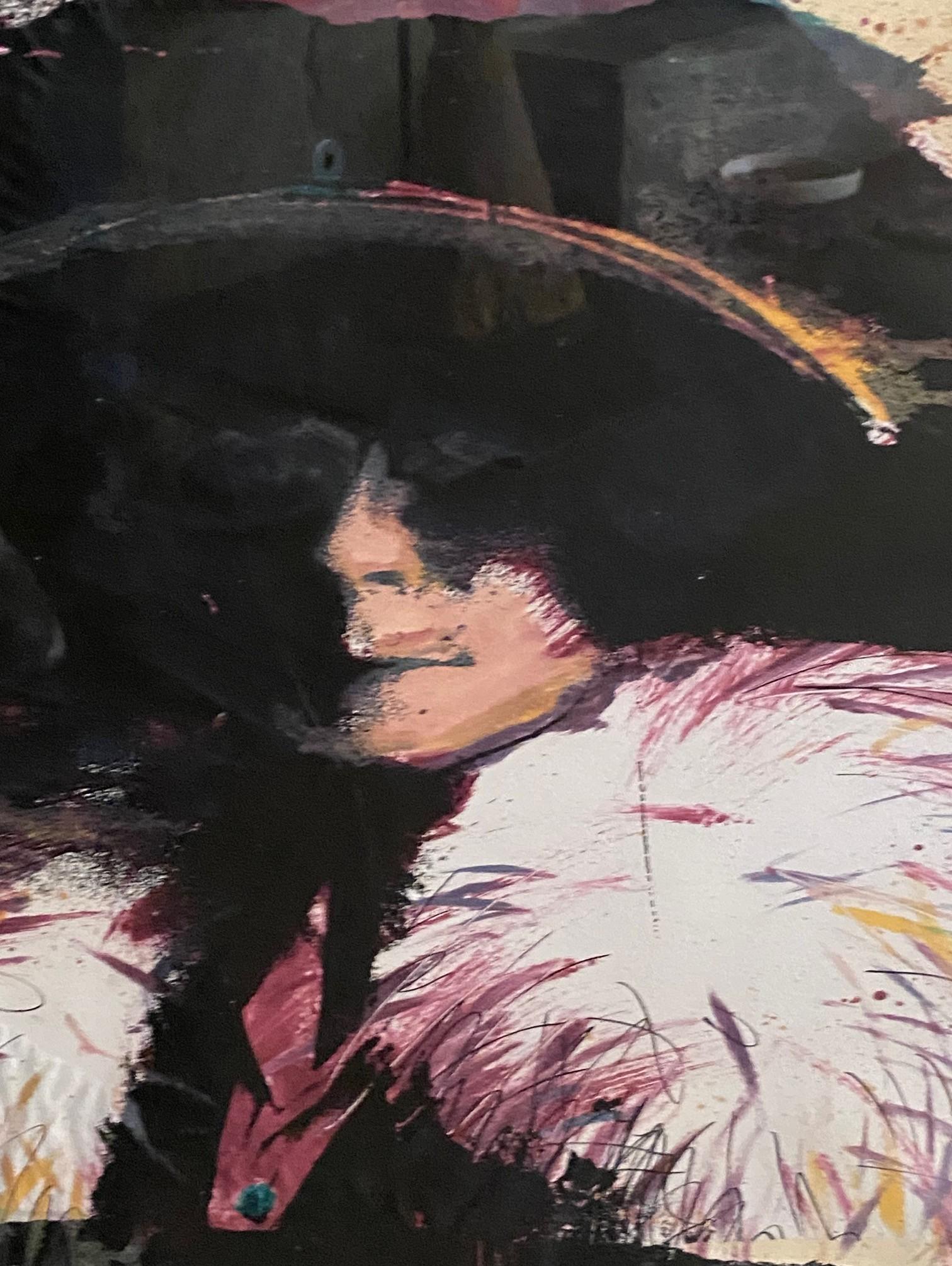 Jim Dine Grabado al aguatinta firmado y coloreado a mano de Hombre misterioso siglo XX en venta