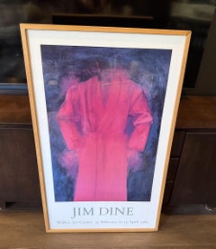 Jim Dine Vintage Walker Center Exhibition Pop Art Lithograph Poster of Red Robe