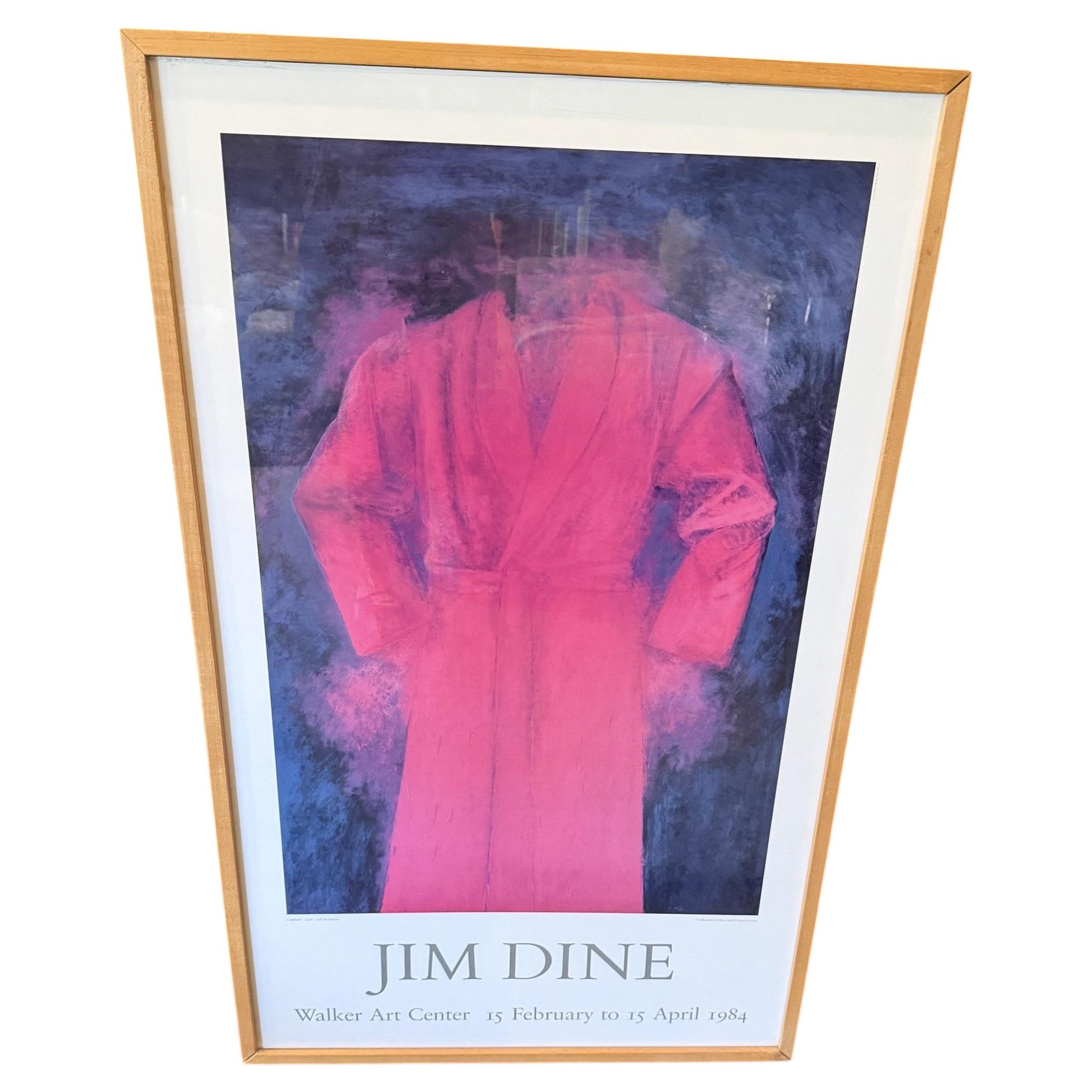 Jim Dine Vintage Walker Center Exhibition Pop Art Lithograph Poster of Red Robe