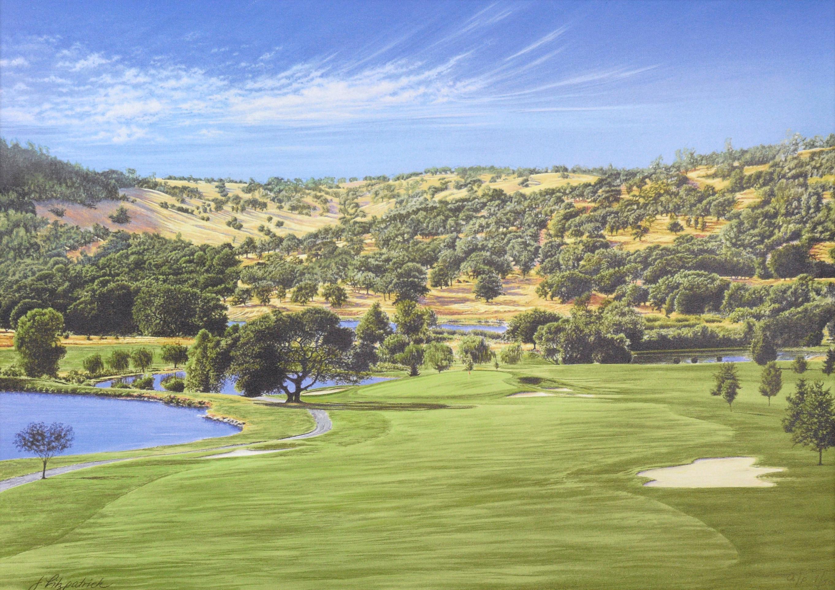 The Tenth Hole at Auburn Valley Golf Course - AP, 1/50 - Giclée sur toile - Print de Jim Fitzpatrick