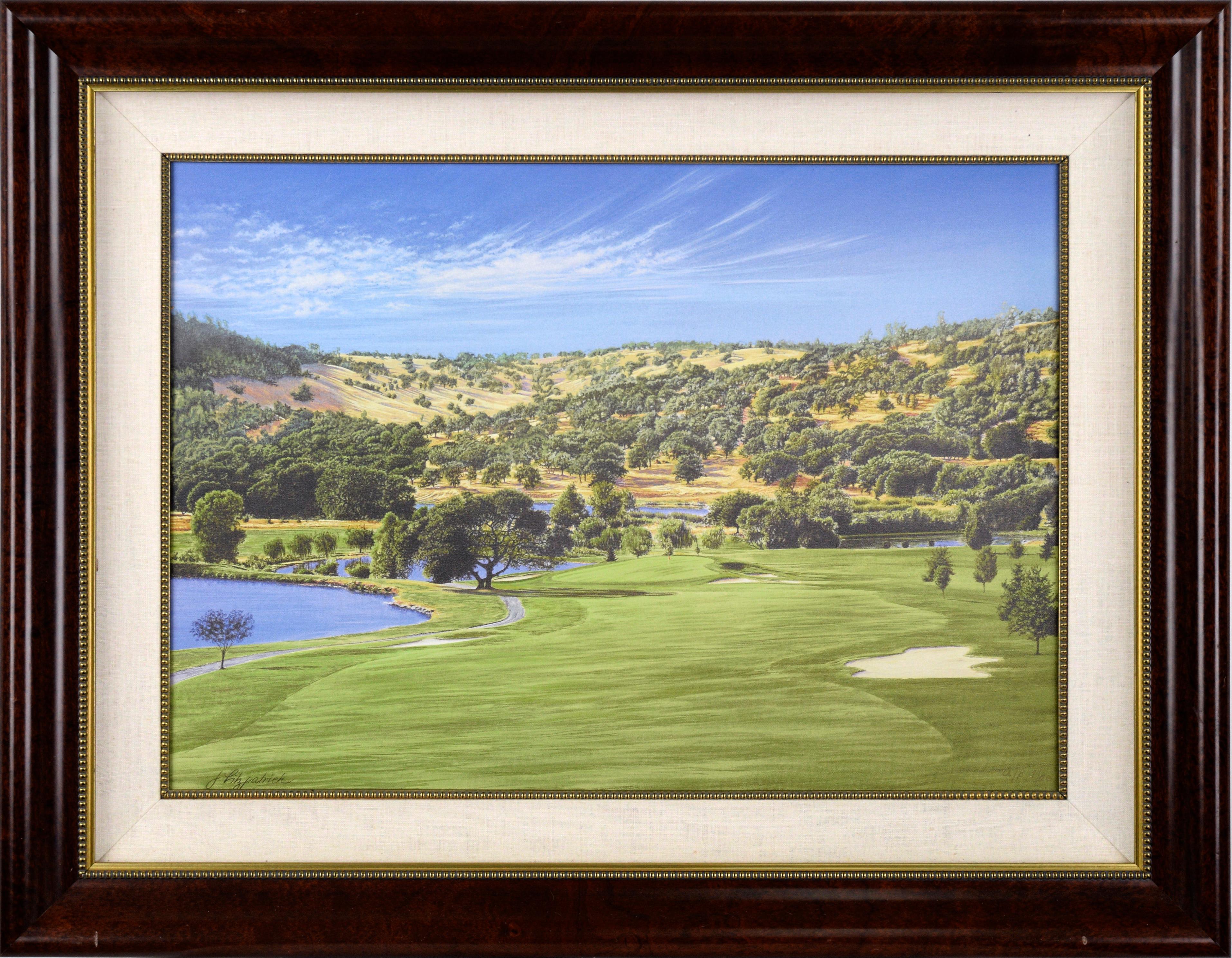 Landscape Print Jim Fitzpatrick - The Tenth Hole at Auburn Valley Golf Course - AP, 1/50 - Giclée sur toile