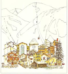 Original Vail Colorado skiing &  travel poster