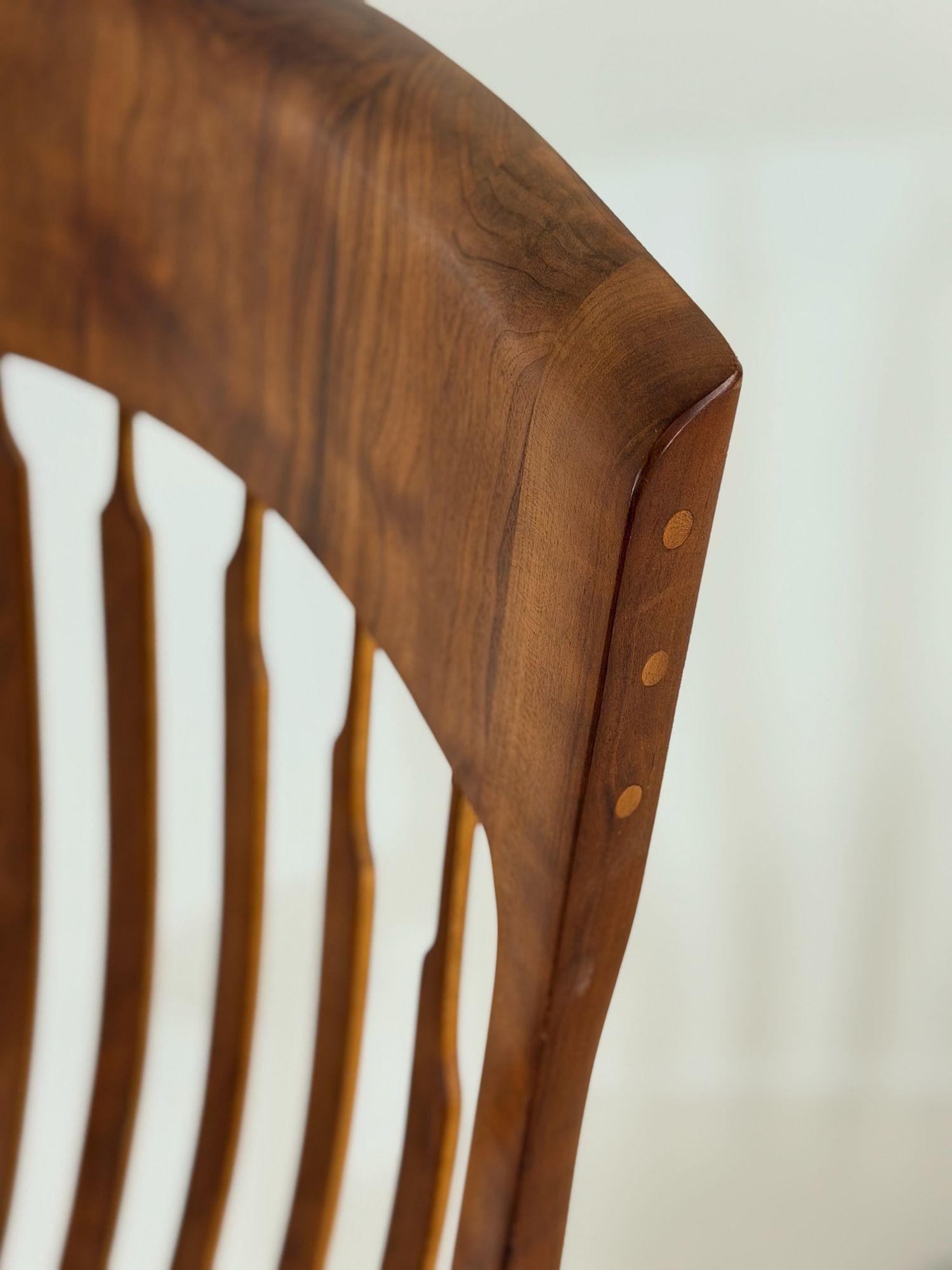Jim Hammer Walnut High Back Desk Chair, 1970 en vente 1