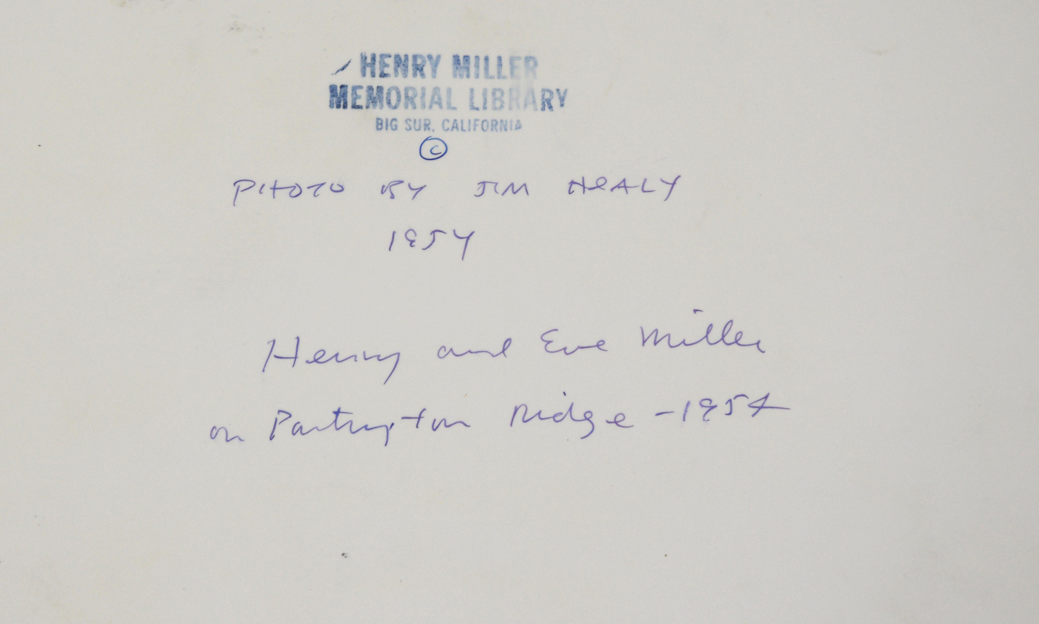 Henry Miller And Eve Miller On Partington Ridge - 1954 Original Photograph For Sale 6