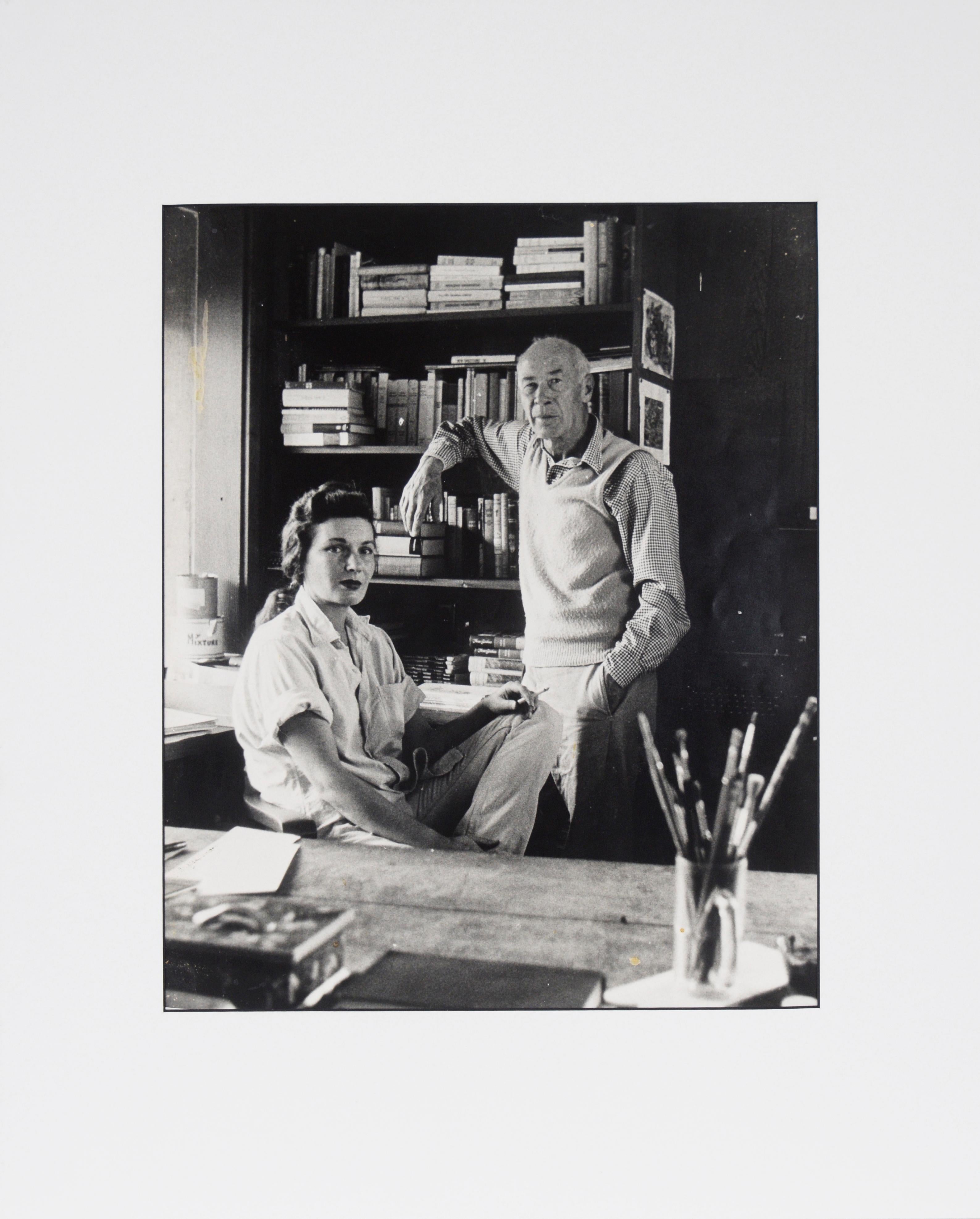 Jim Healy Black and White Photograph - Henry Miller And Eve Miller On Partington Ridge - 1954 Original Photograph