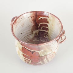 Jim & Henny Waldorff, Bornholm. Ceramic planter with glaze in earthy tones.