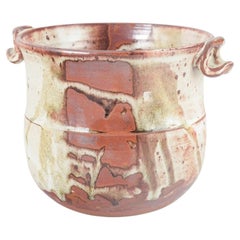 Jim & Henny Waldorff, Bornholm. Ceramic planter with glaze in earthy tones.