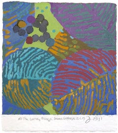 Jim Holl, Skunk Cabbage 1.1.15, organic abstract oil on paper painting, 2015