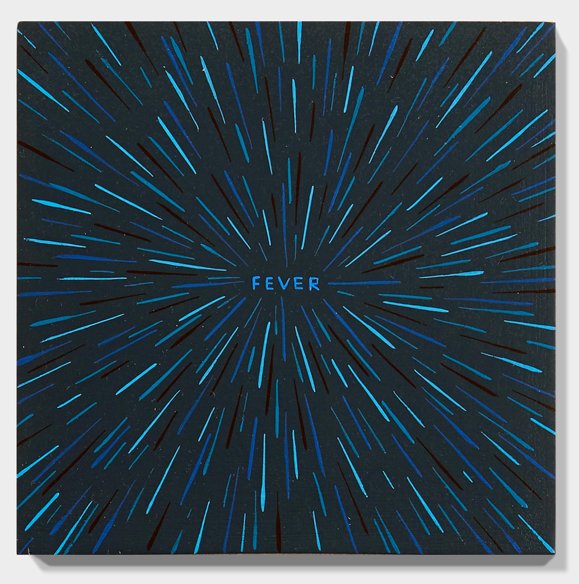 FEVER (FEVER) - Noir Abstract Drawing par Jim Houser