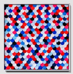 "ESCALA DE PECES" acrílico y collage recortado a mano