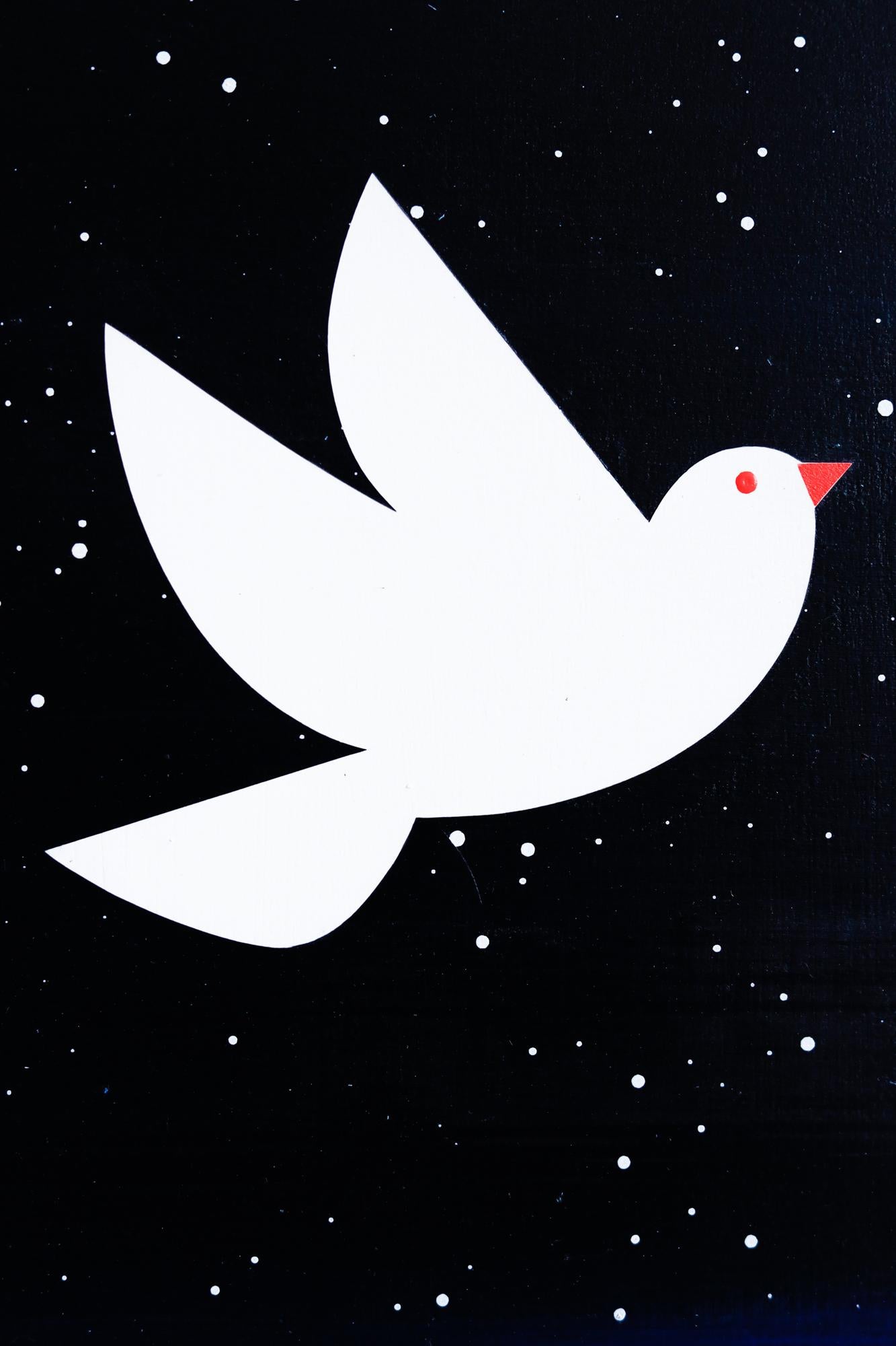 „SPACE DOVE“ Acryl auf Tafel 2