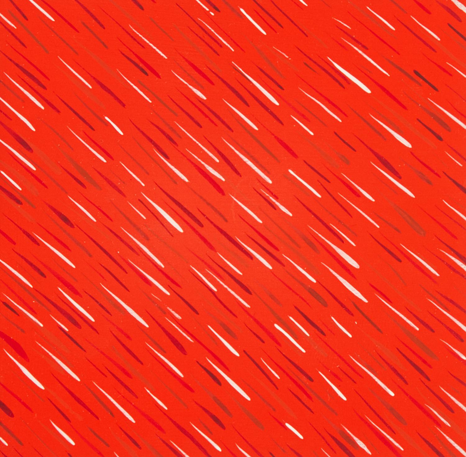 «TORRENTS », peinture acrylique abstraite rouge et blanche