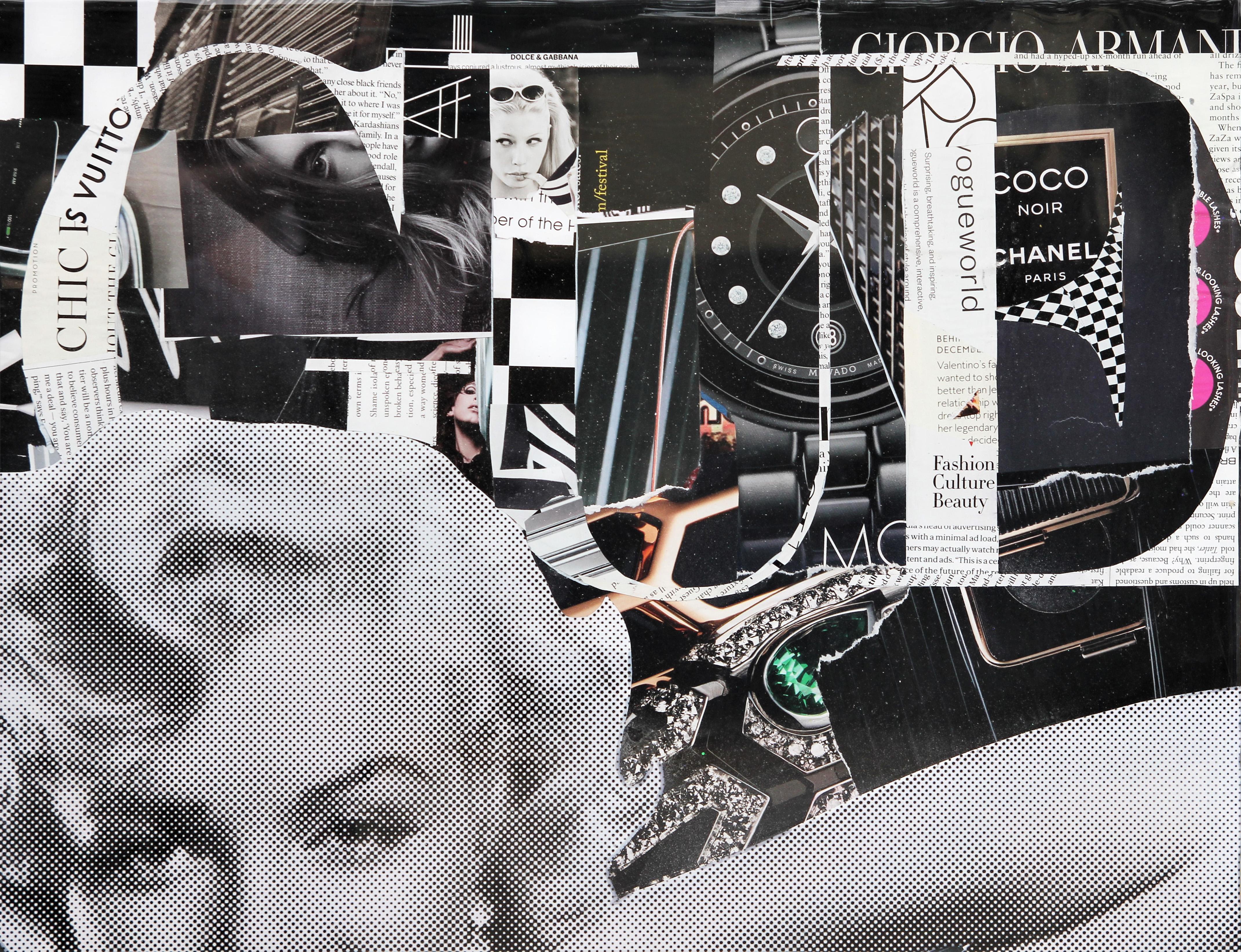 Vogue - Marilyn Monroe - Collage en résine - Technique mixte - Pop Art - Paillettes paillettes 2