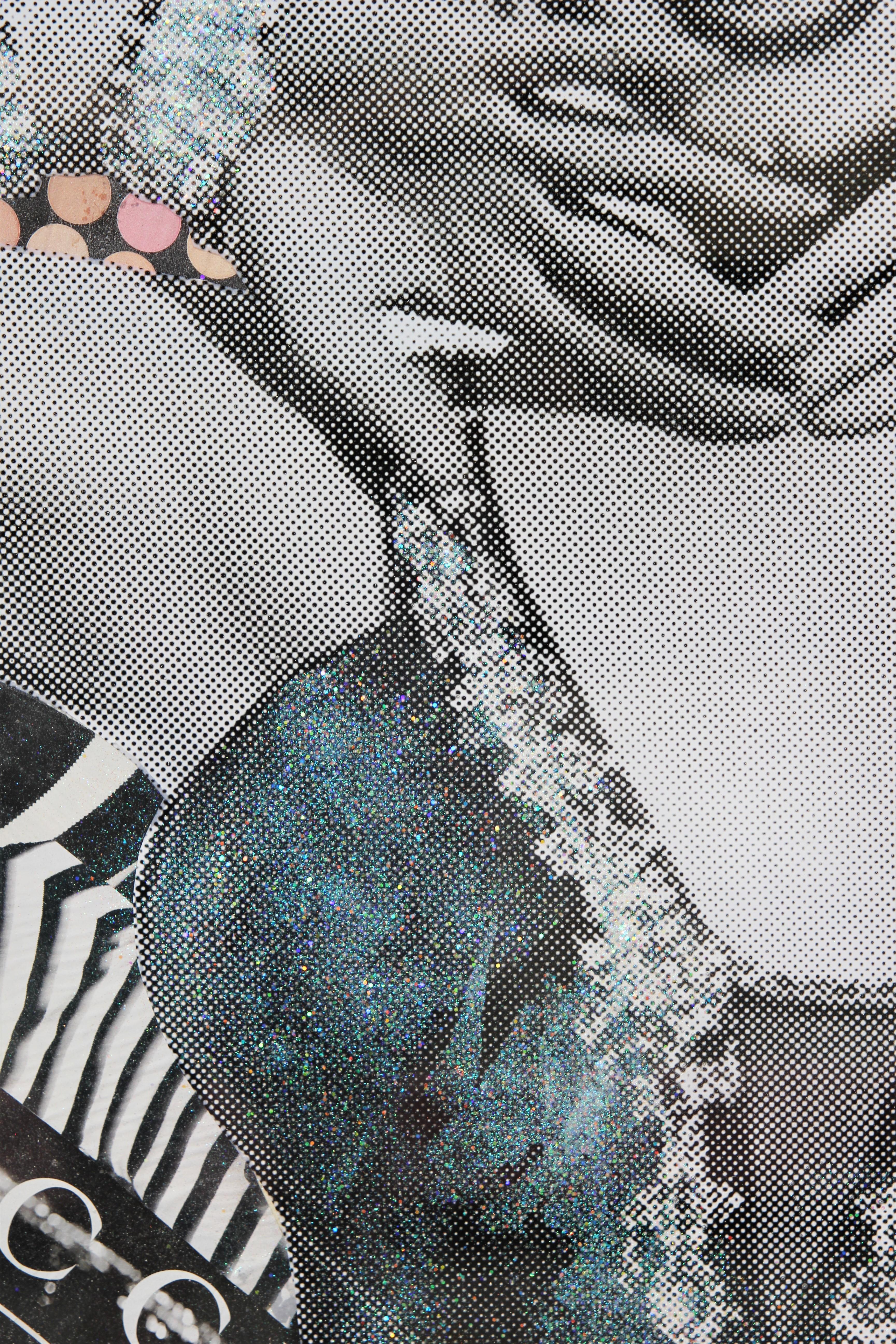 Vogue - Marilyn Monroe - Collage en résine - Technique mixte - Pop Art - Paillettes paillettes 6