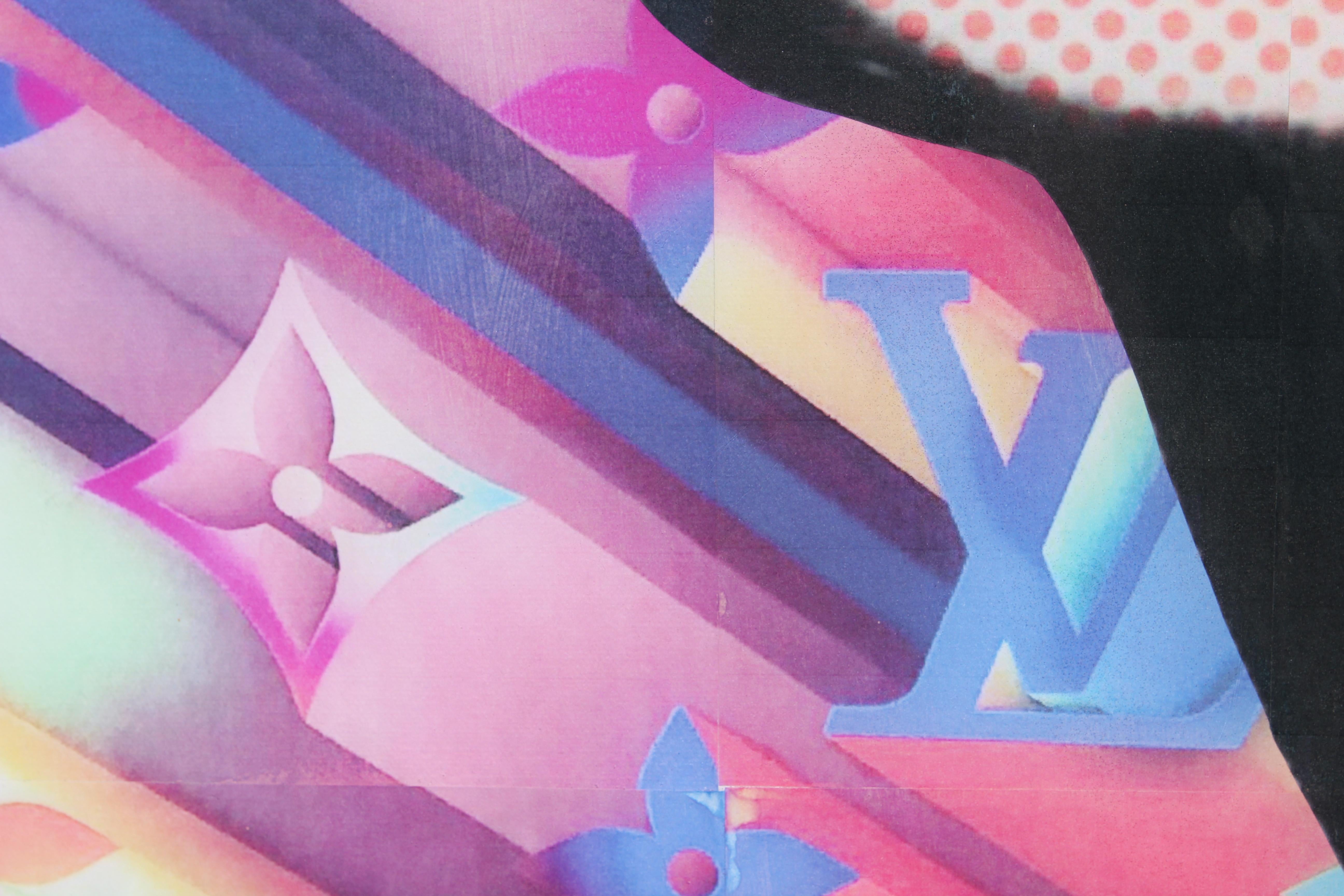 Audrey Hepburn Louis Vuitton Vogue Collage contemporaneo a tecnica mista in vendita 7