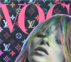 Kate Moss Vogue Model Louis Vuitton Paris Mixed Media Contemporary Collage