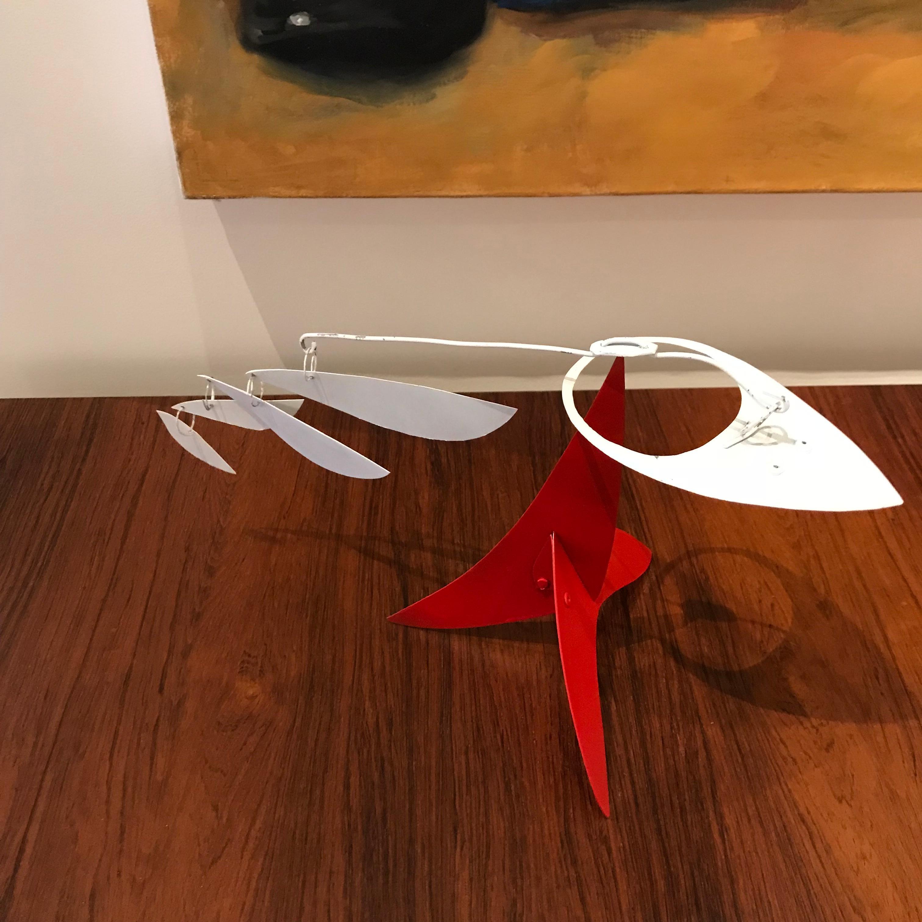 Jim Hunter Tabletop Mobile in Red, Black and White In Excellent Condition In New York, NY