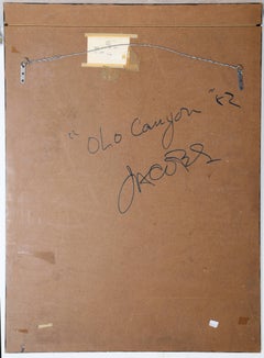 Jim Jacobs, "Olo Canyon", smalto con incisione su legno pressato, 1982