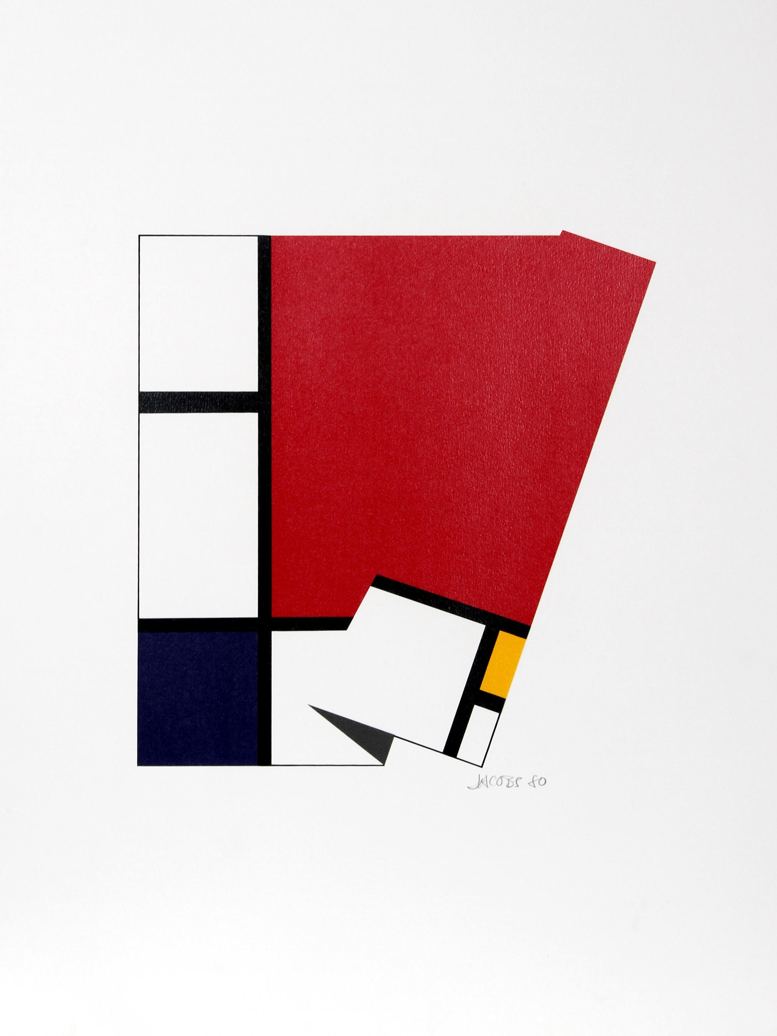 Jim Jacobs Abstract Print - Piece de Resistance (Mondrian)