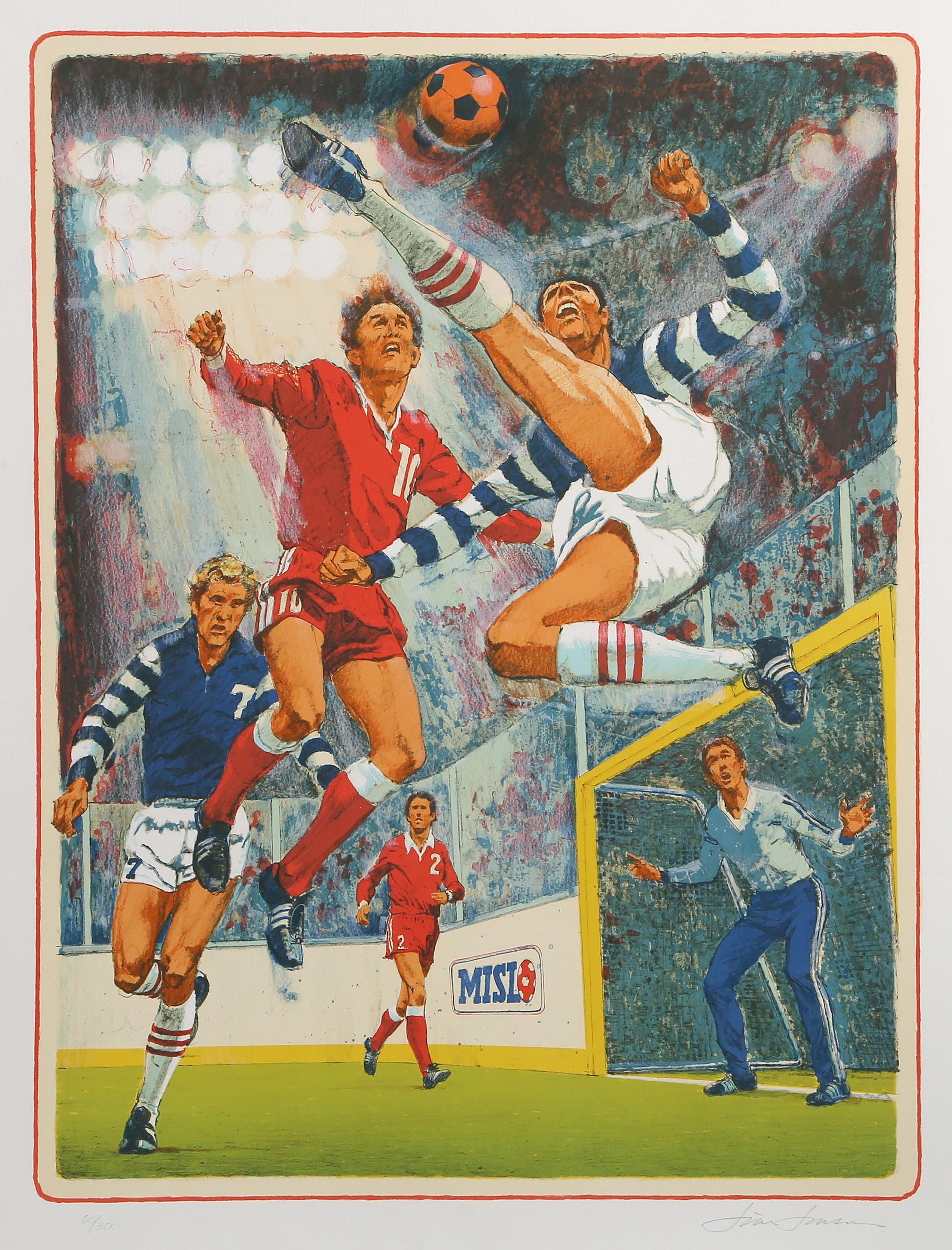 Major Indoor Soccer League, Pop Art Lithograph by Jim Jonson