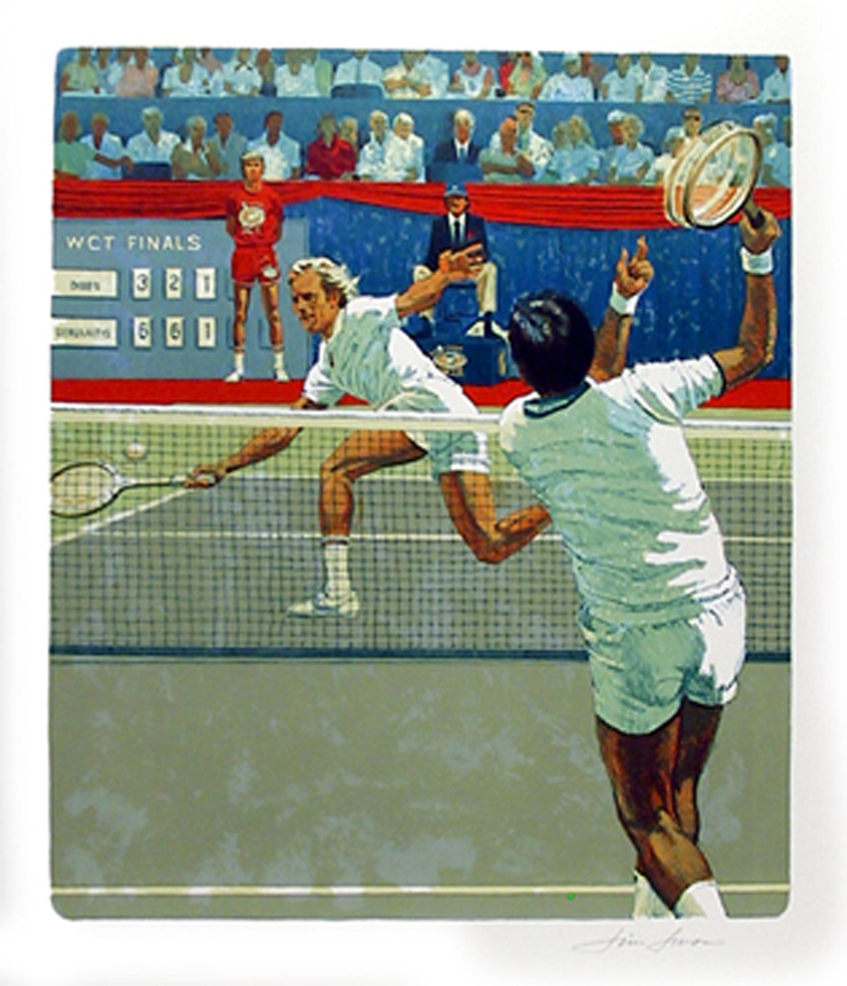 Tennis Match, Expressionist Lithograph by Jim Jonson