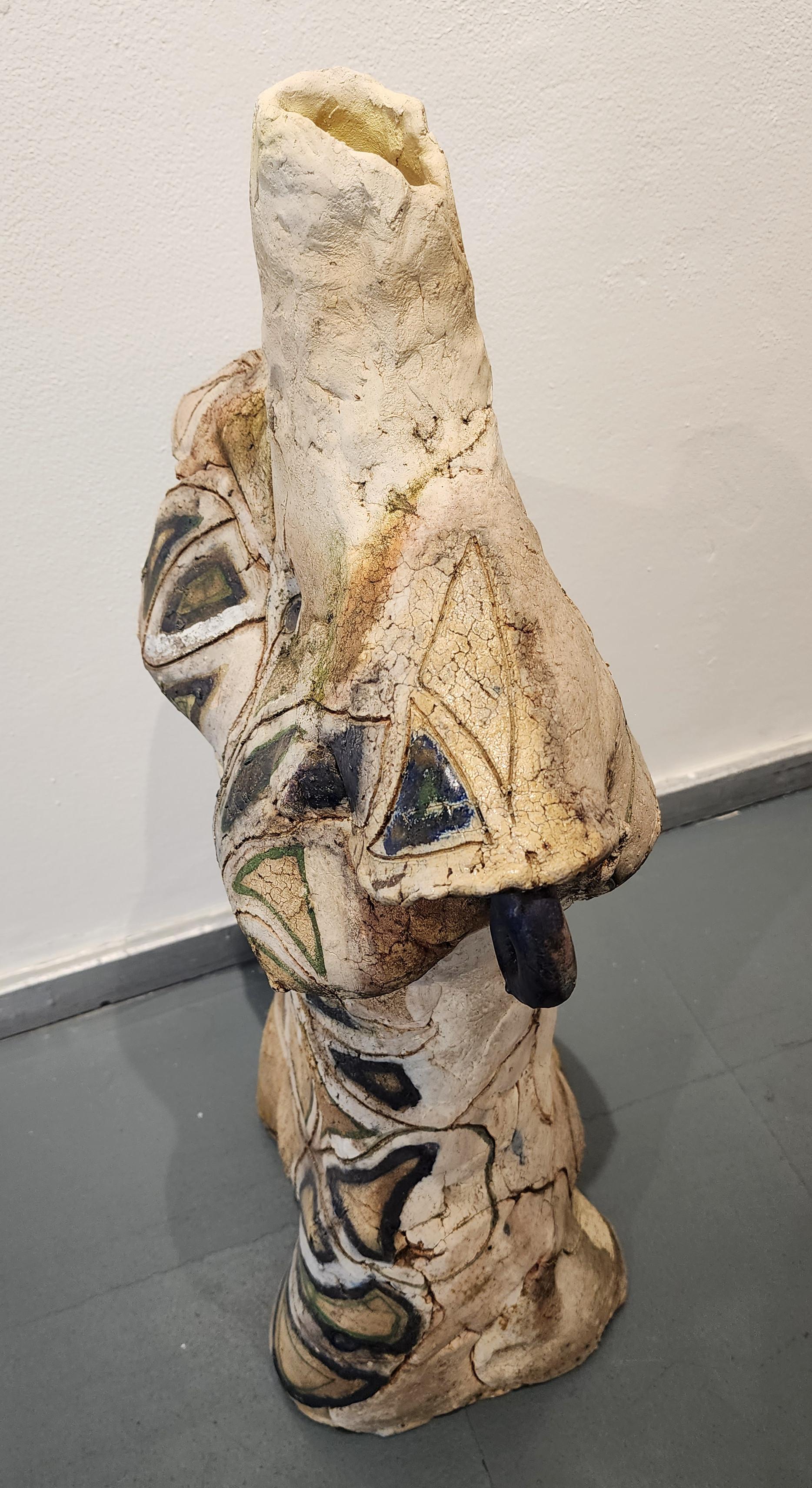 Jim Leedy
“Torso Vessel”
(Fish Head Woman)
Stoneware Sculpture, Glaze
Year: 1979
Size: 34.75 x 16 x 11
Signed
COA provided
Ref.: 924802-1364

Jim Leedy was an international artist in terms of his interests and achievements. He is an artist who