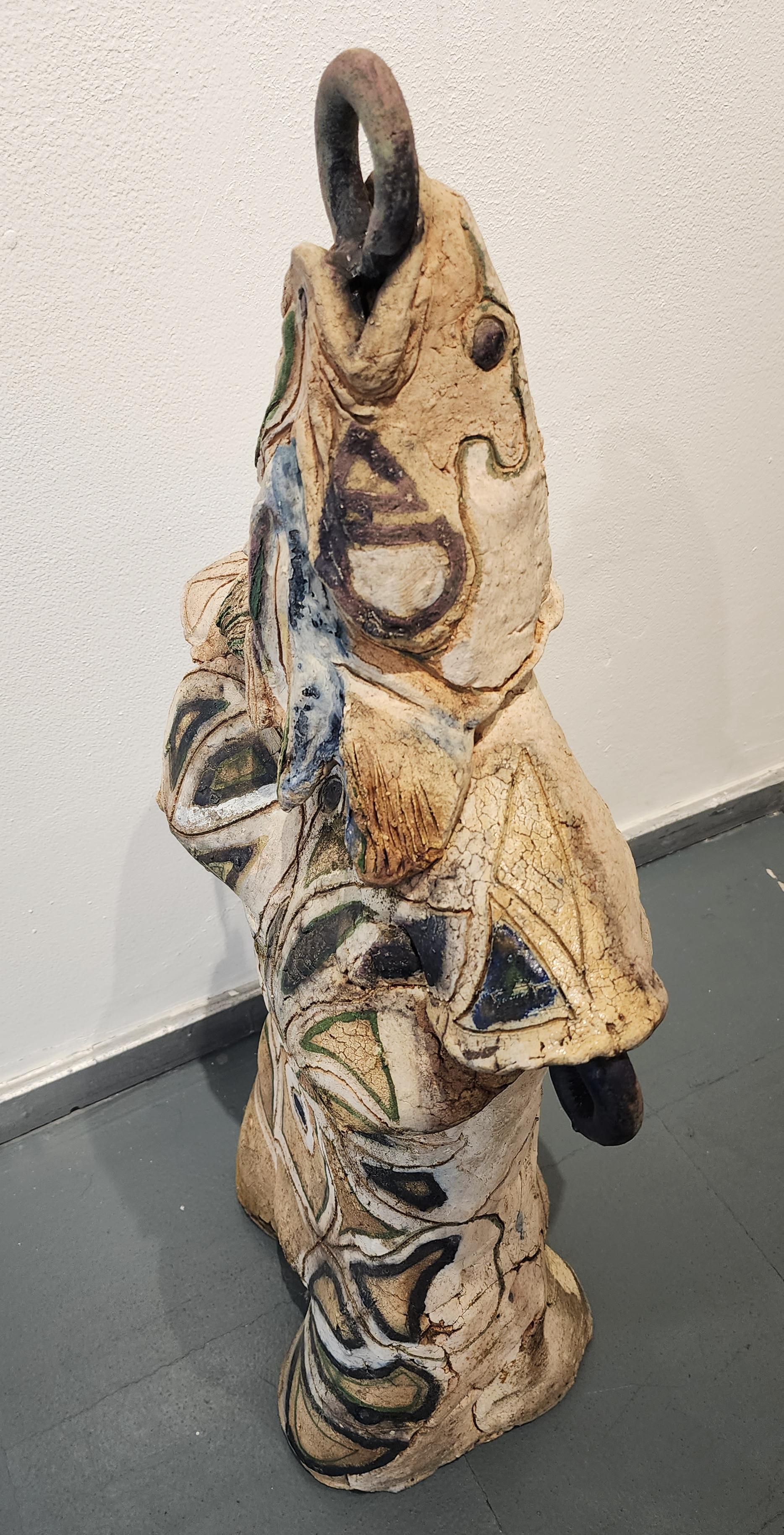 Torso Vessel (Fish Head Woman) For Sale 1